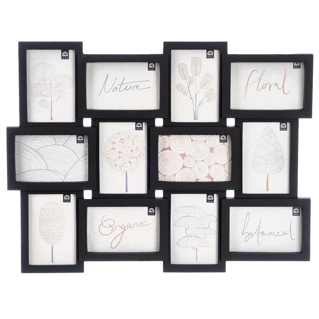 Giftdecor Bilderrahmen Multirahmen für 12 Fotos, 10×15 cm
