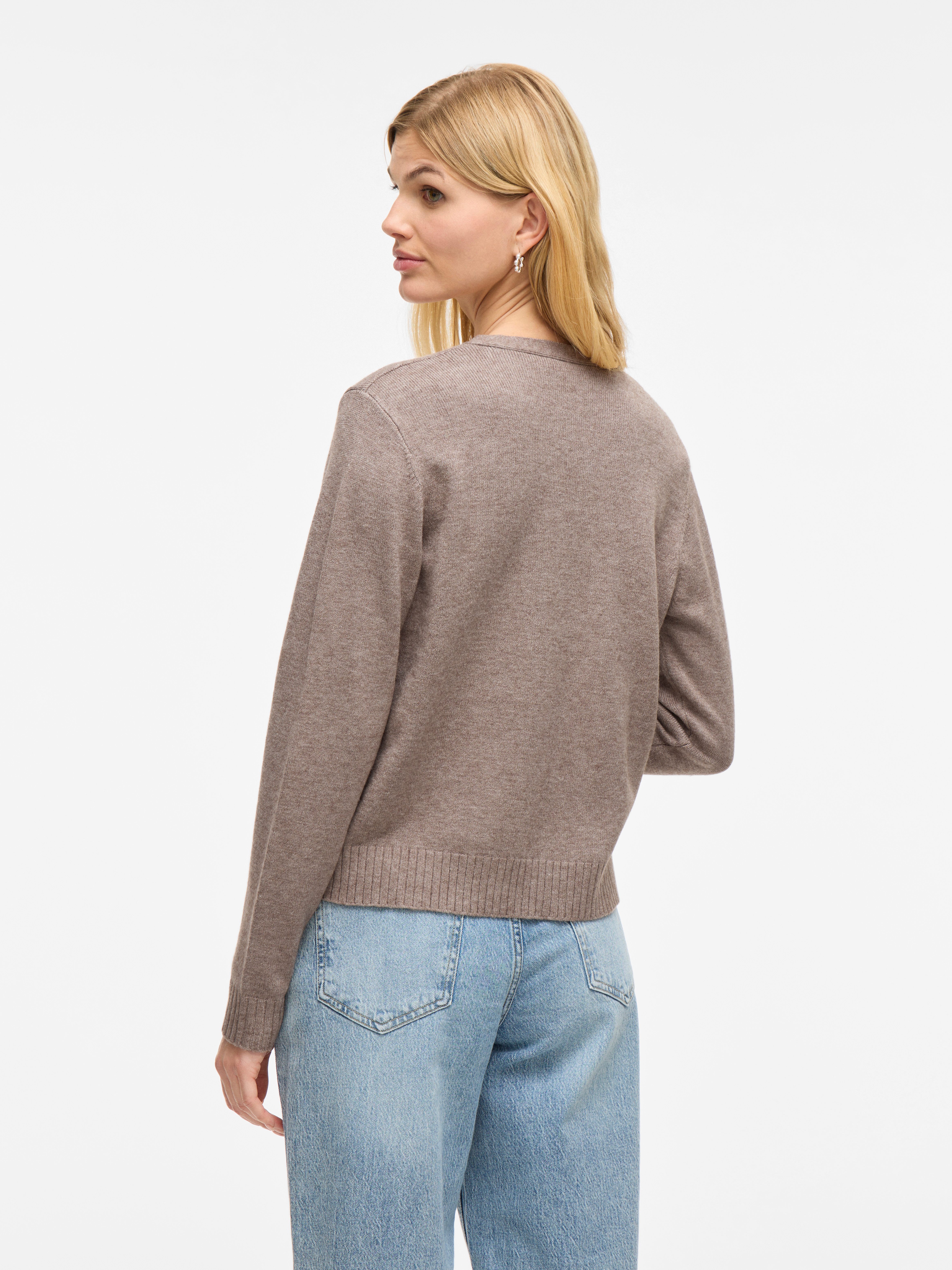 Vila Cardigan VIRIL SHORT L/S KNIT CARDIGAN-NOOS Materialmix, regular fit