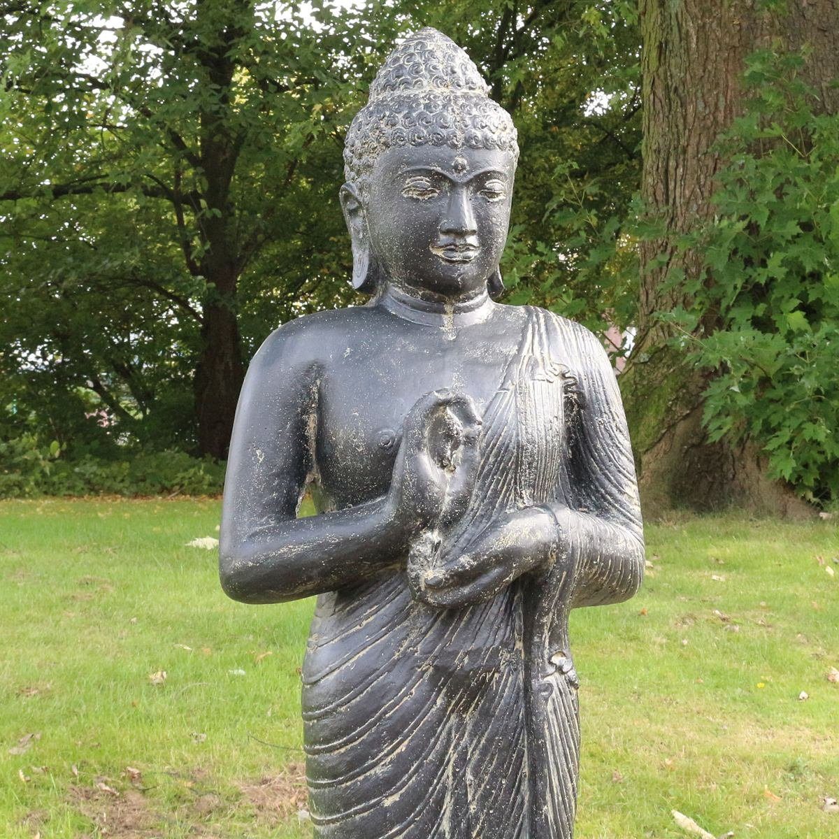 Oriental Galerie Dekofigur Große im Chakra in Herstellung cm St), Garten Ursprungsland (1 Steinfigur Handarbeit 117 traditionelle Buddha