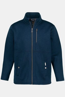 JP1880 Fleecejacke Strickfleece-Jacke Stehkragen