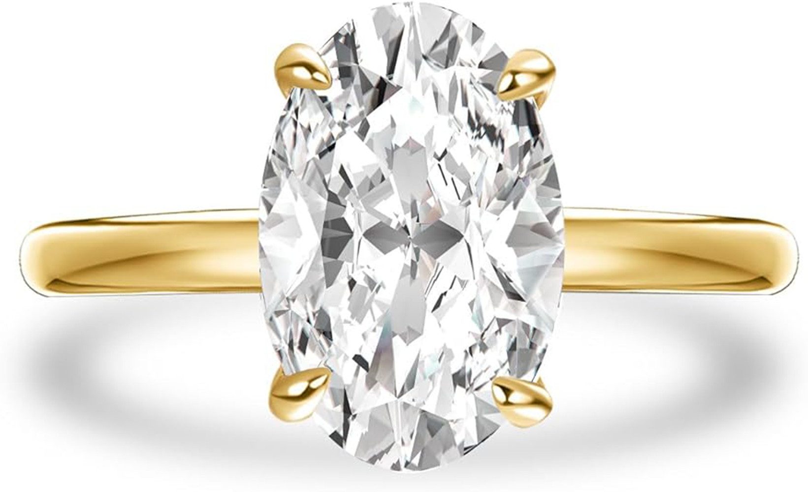 Jumpeak Diamantring 3ct VS1,lab grown diamant ring,verlobungsring,damen geschenk, 2EX Eheringe,liebes geschenk für sie,geschenk ideen für frau,14K Gold