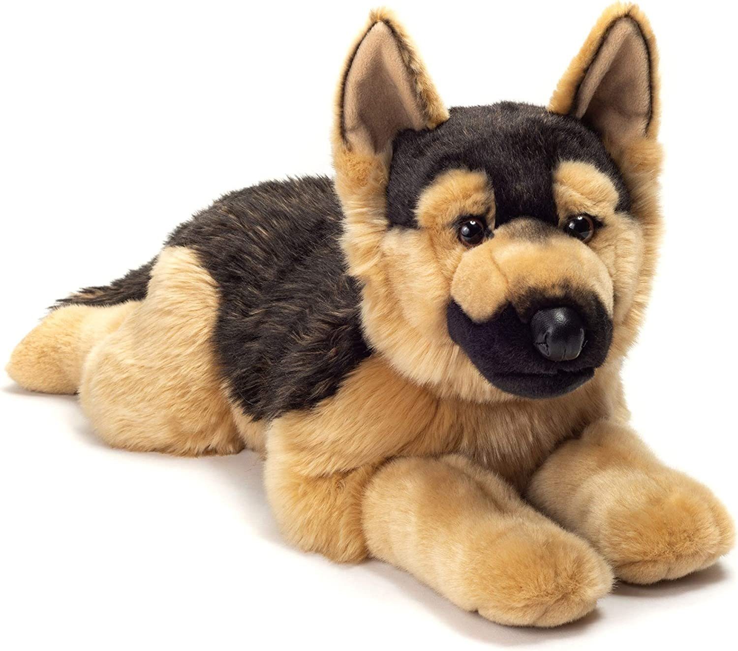 Teddy Hermann® Kuscheltier Schäferhund liegend, 60 cm, zum Teil aus recyceltem Material