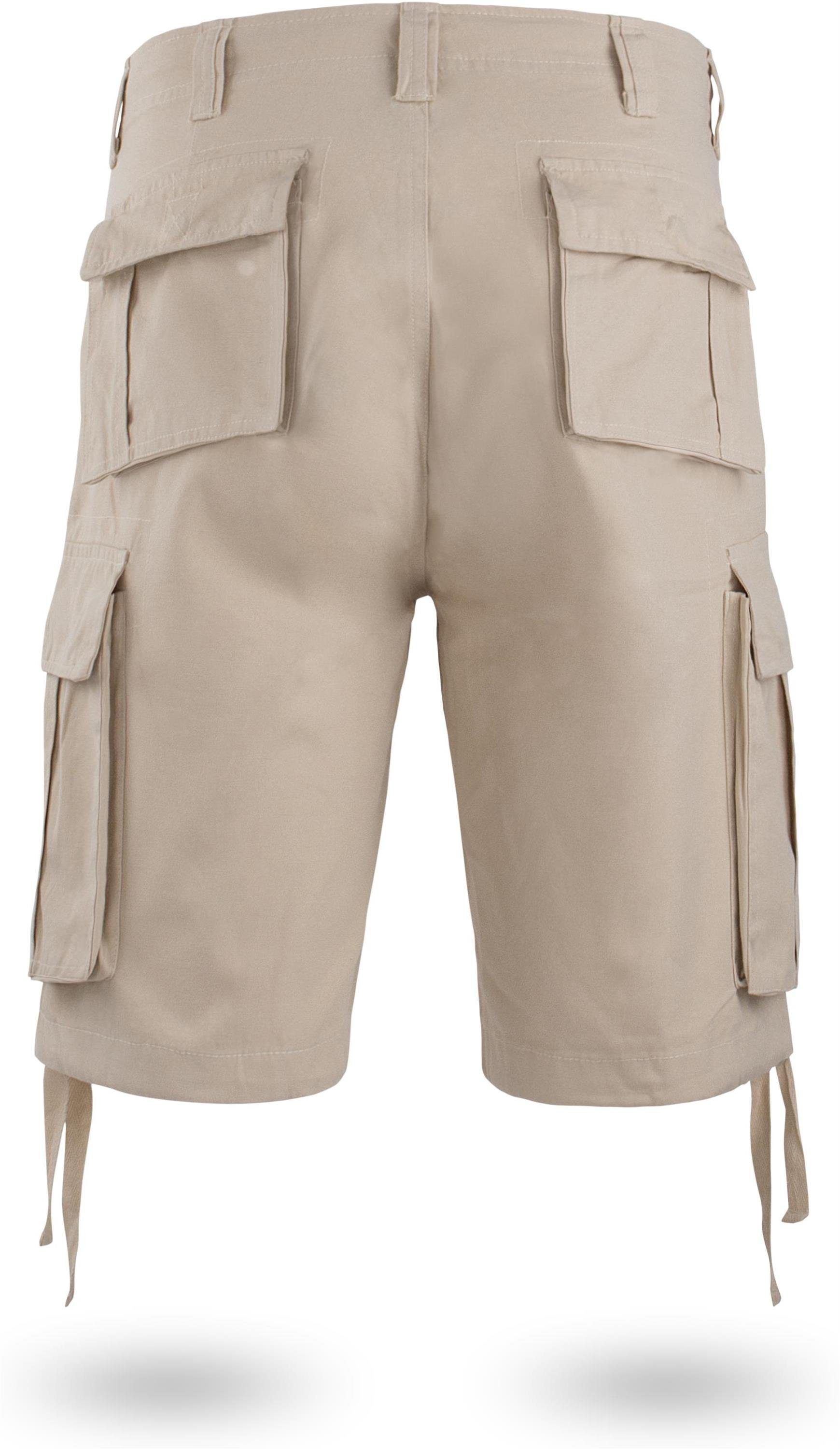 normani Bermudas Herren Vintage aus kurze Shorts Shorts Sommershorts Bio-Baumwolle Kalahari 100% Khaki mit Cargotaschen