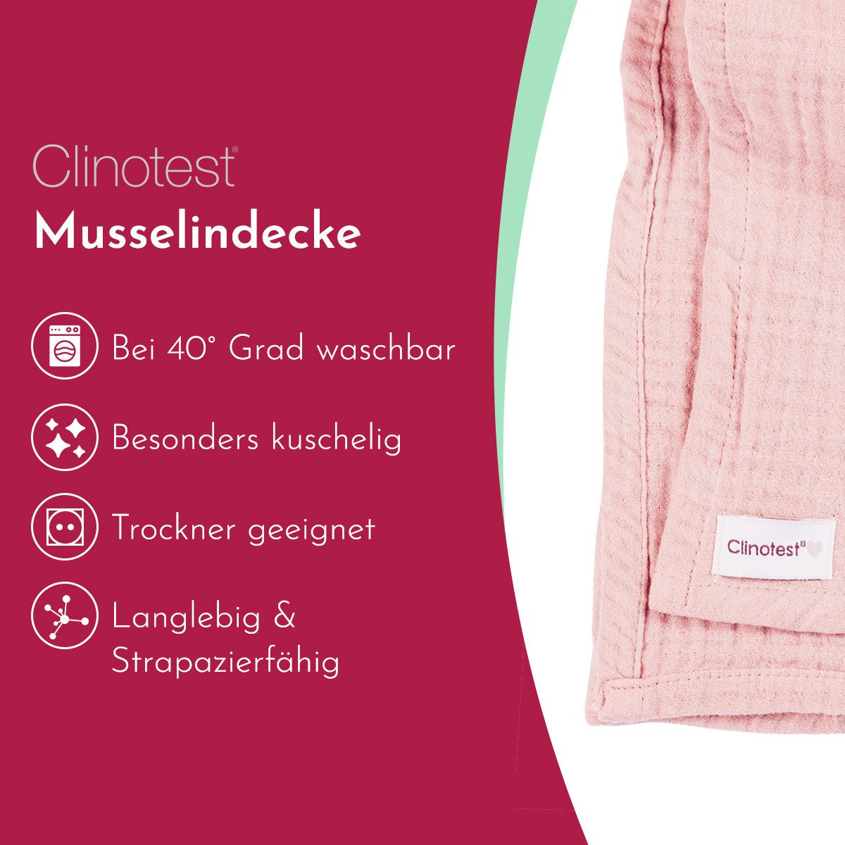 Babydecke Musselintuch für Babys 80x80cm, 100% günstig online kaufen