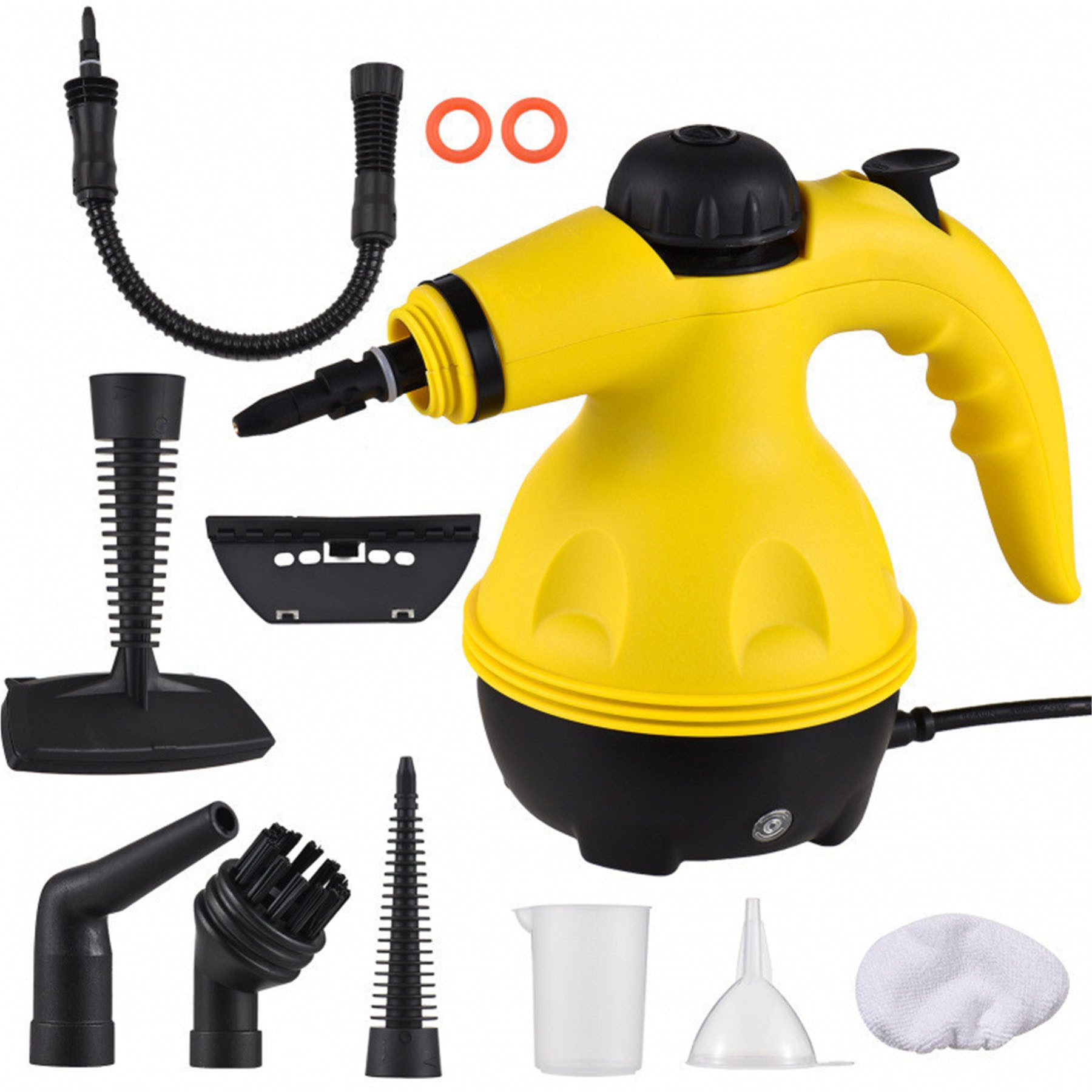 Senmudi Handdampfreiniger Handdampfreiniger,Dampfreiniger Mit 9 Fleckenentfernungszubehör, 1000 W, beutellos, Handgerät mit 3 m Kabel & Zubehör,Für Auto, Küche, Bad, Polster