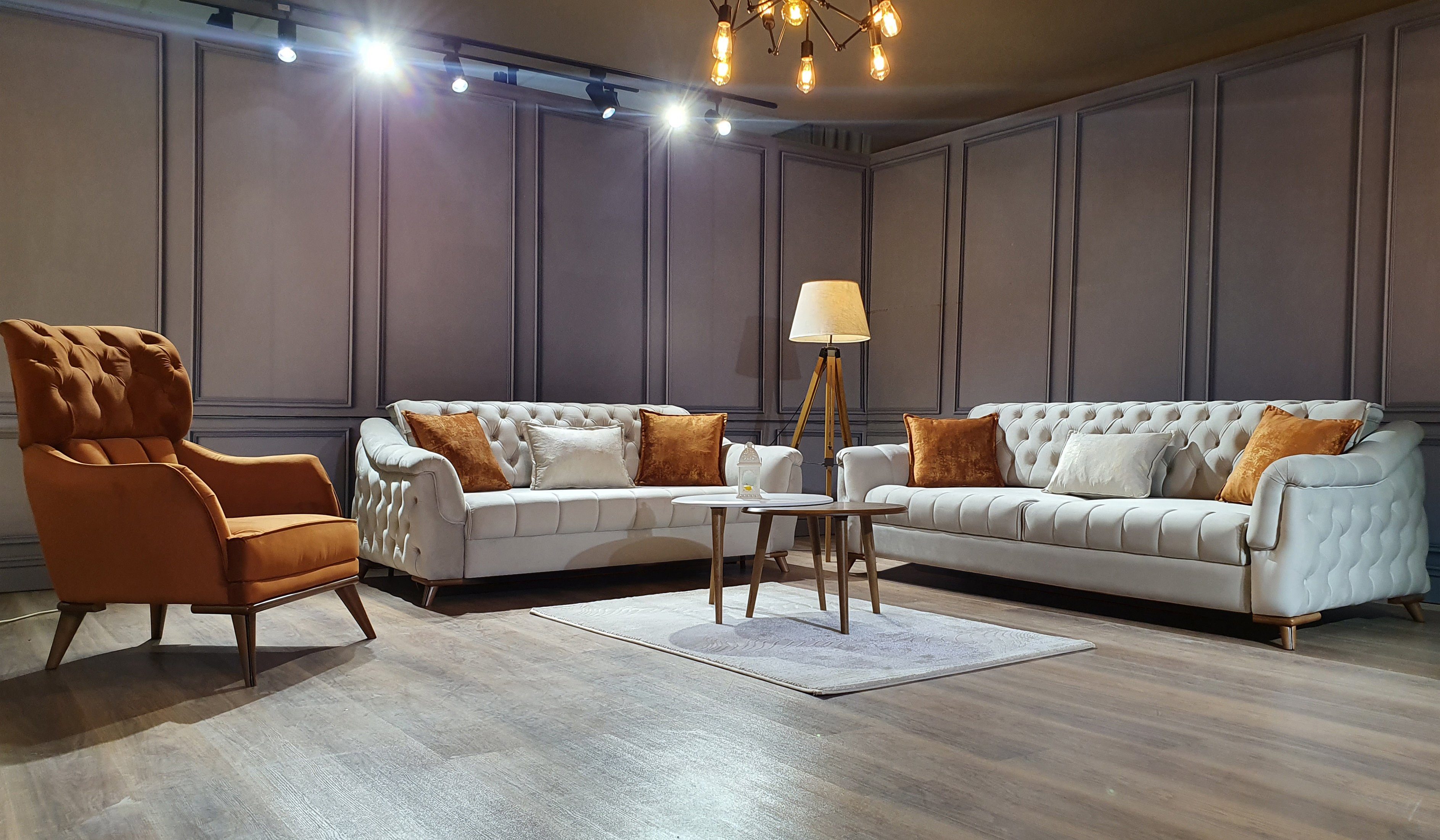 Möbeldreams Sofa Sofa-Set Melisa 3-2-1 / mögliche Schlaffunktion / inkl. Kissen, Couch