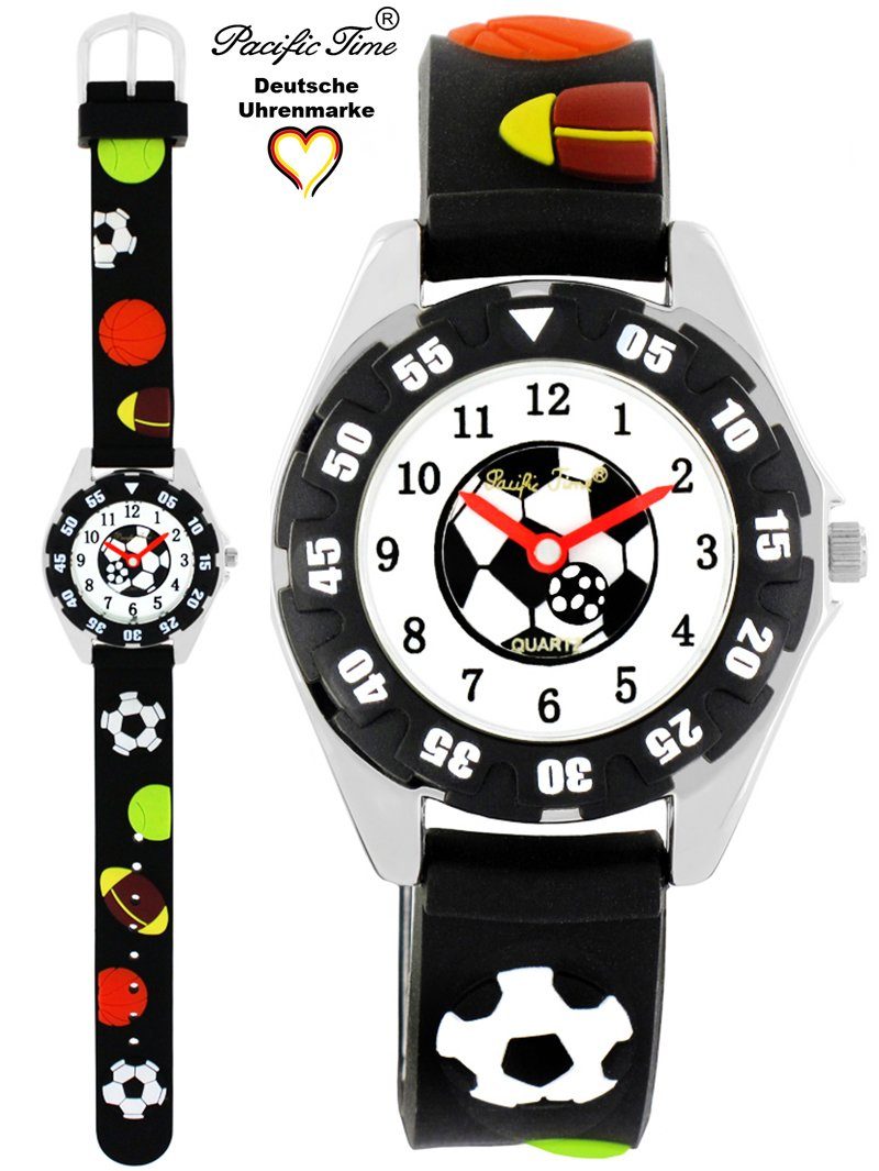 Pacific Time Quarzuhr Kinder Armbanduhr Sport Silikonarmband, Gratis Versand