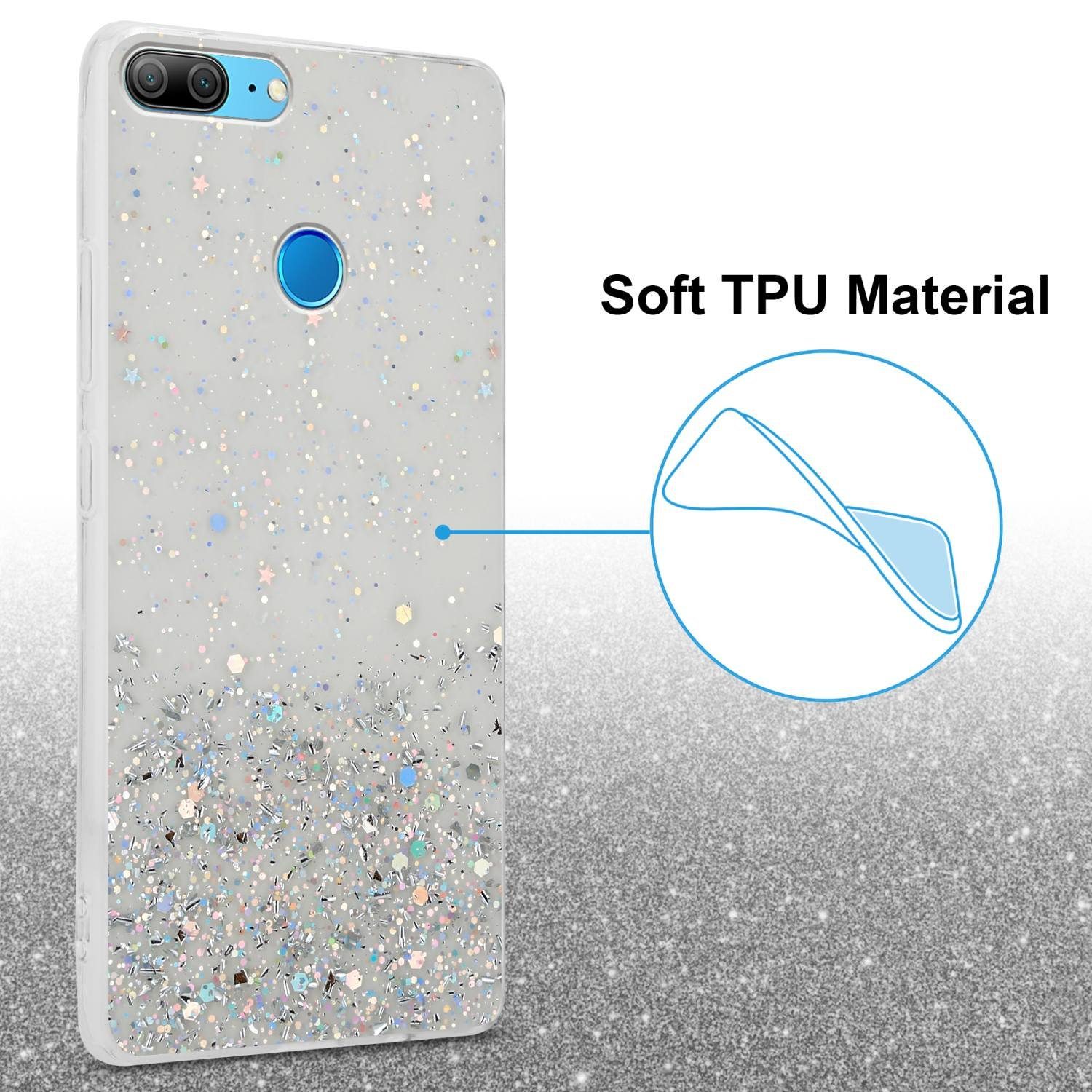 Cadorabo Handyhülle für Honor 9 LITE Hülle Honor 9 LITE, Flexible TPU Silikon Handy Schutzhülle - Hülle - mit Glitzer