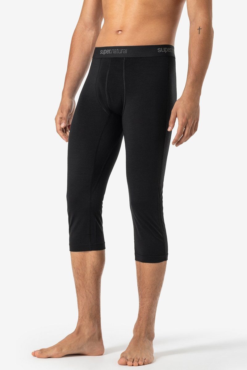 SUPER.NATURAL Thermounterhose für Herren, Merino M TUNDRA175 TIGHT 3/4 funktioneller Merino-Materialmix