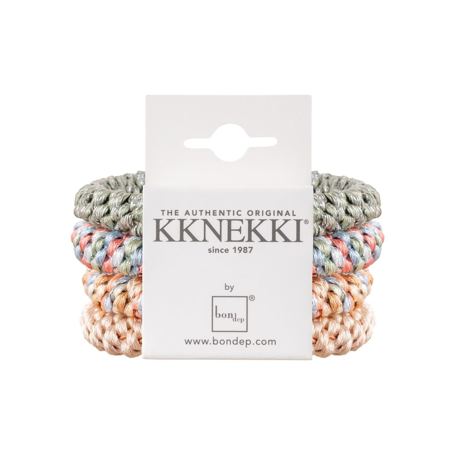 Grußkarte Kknekki Haargummi – Modische & haarschonende Accessoires Beige, Pink