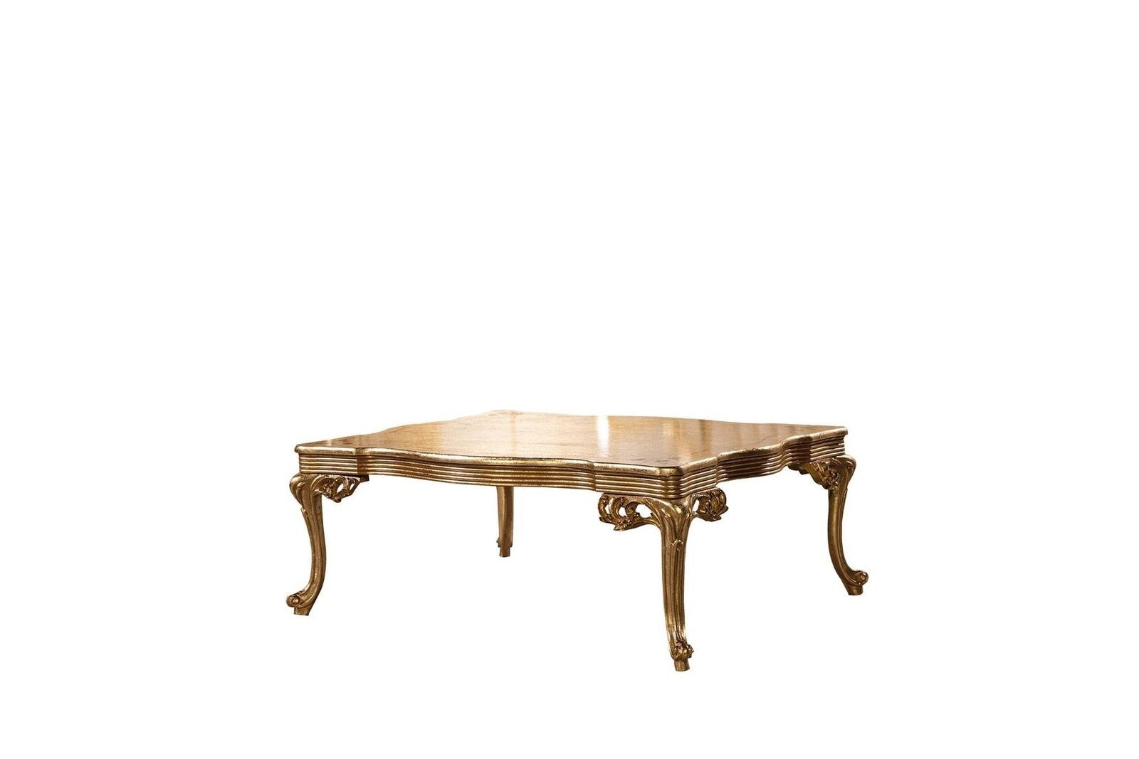 JVmoebel Couchtisch, Goldener Couchtisch Barock Rokoko Holz Tisch Wohnzimmer Tische
