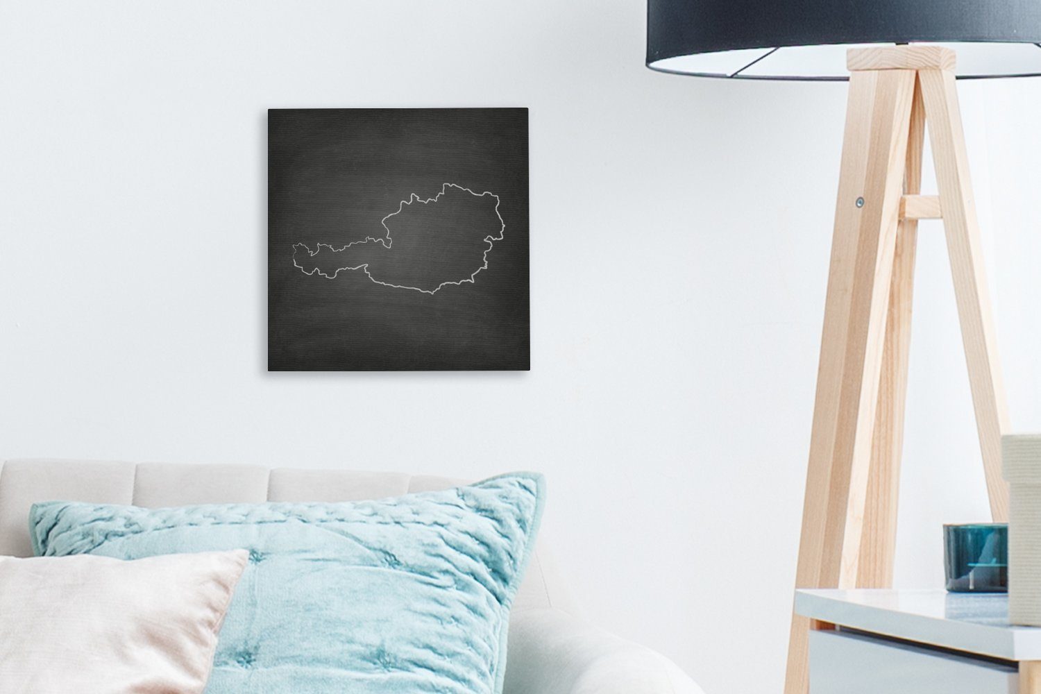 Schwarz-weiße Illustration OneMillionCanvasses® Leinwandbild Wohnzimmer Schlafzimmer Leinwand Bilder Österreich, (1 von St), für