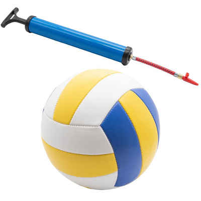 TSB Werk Volleyball Set Volleyball + Ballpumpe Luftpumpe Handpumpe, Beachvolleyball, Volleyball, Set