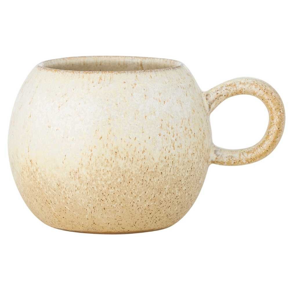 Bloomingville Becher Bloomingville JUMBO Becher PAULA Beige Weiß mit Henkel