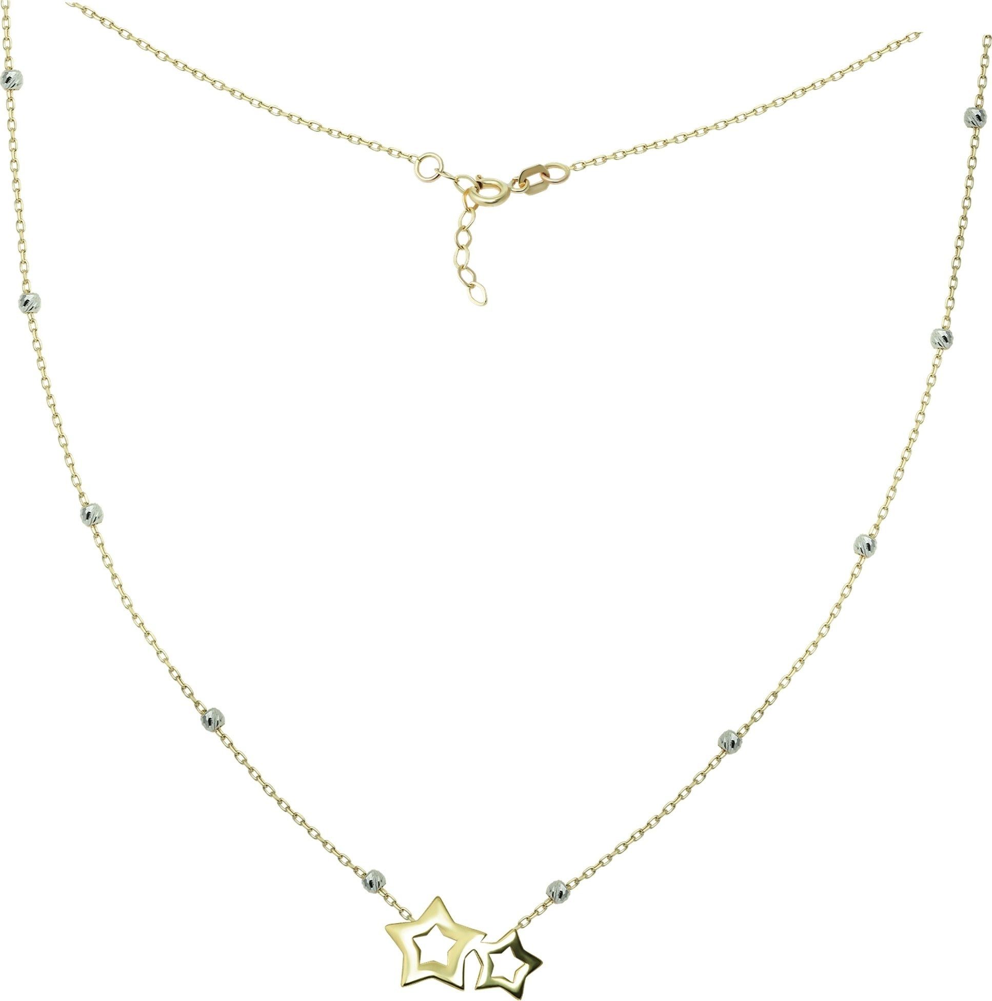 GoldDream Goldkette GoldDream Damen Halskette Sterne (Collier), Damen Colliers Halskette 44cm bis 46cm, 333 Gelbgold - 8 Karat (Sterne