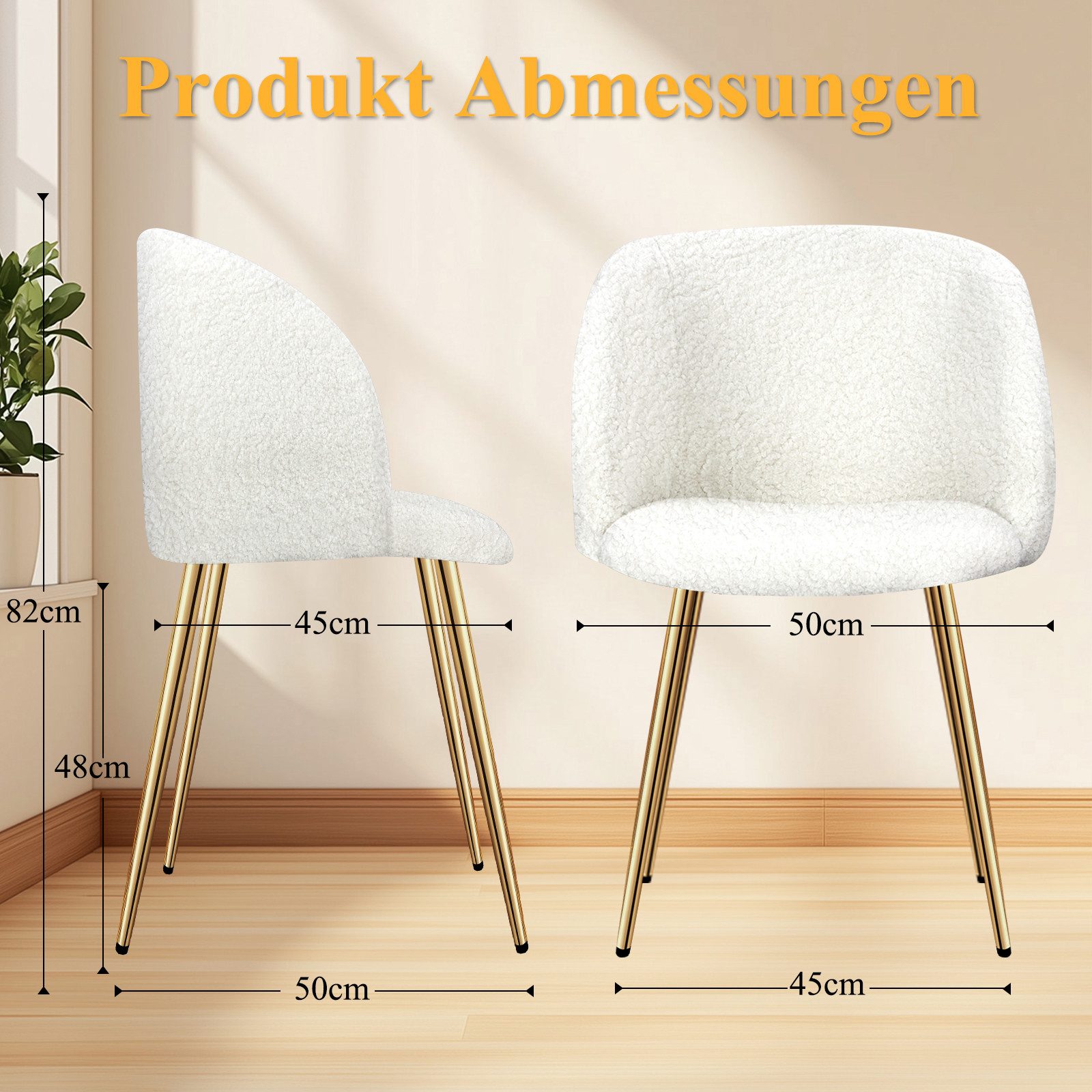 HOMELUX Polsterstuhl Esszimmerstuhl 2/4 Set, Küchenstuhl mit Armlehnen & Me günstig online kaufen