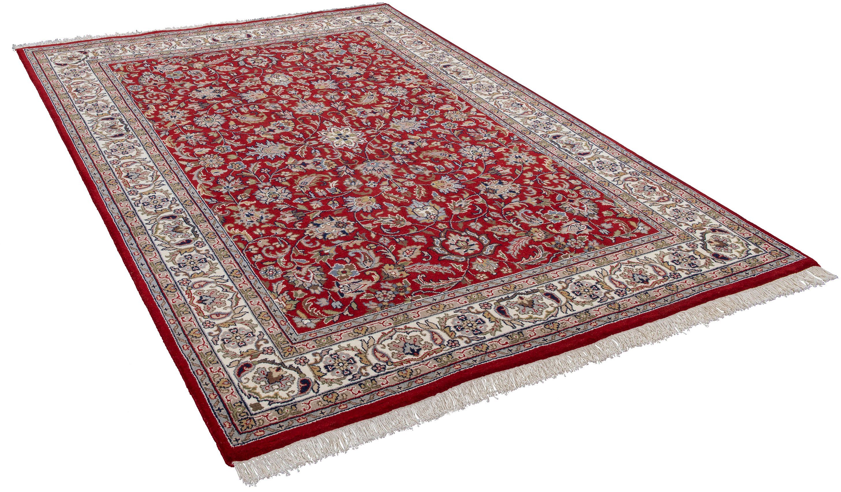 THEKO Orientteppich Benares Isfahan, rechteckig, Höhe: 12 mm, reine Wolle, handgeknüpft, mit Fransen
