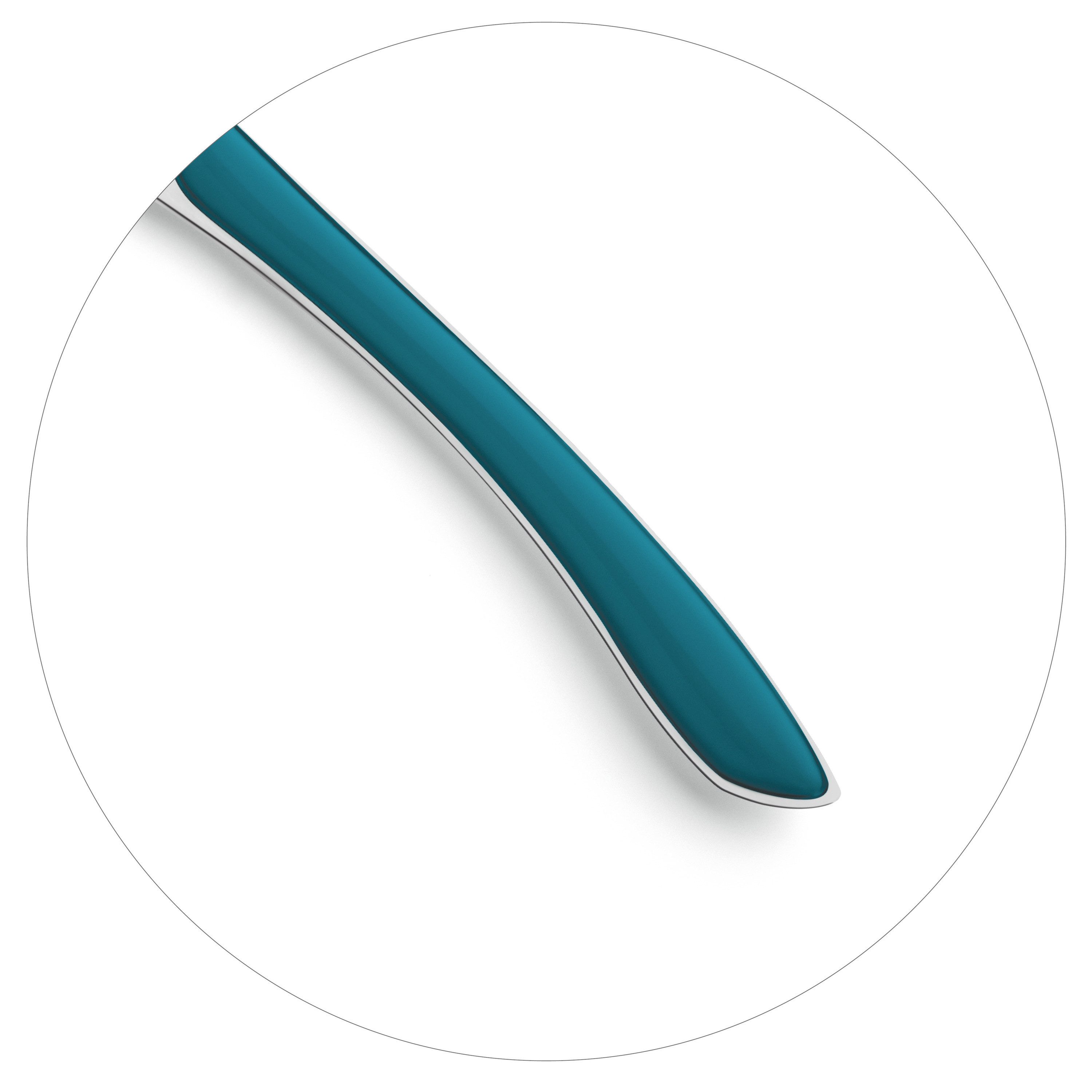 Kuppels Besteck-Set PRISMA (24-tlg), 6 Personen, 13/0 18/0 ABS, Griff Kunststoff, petrol glänzend