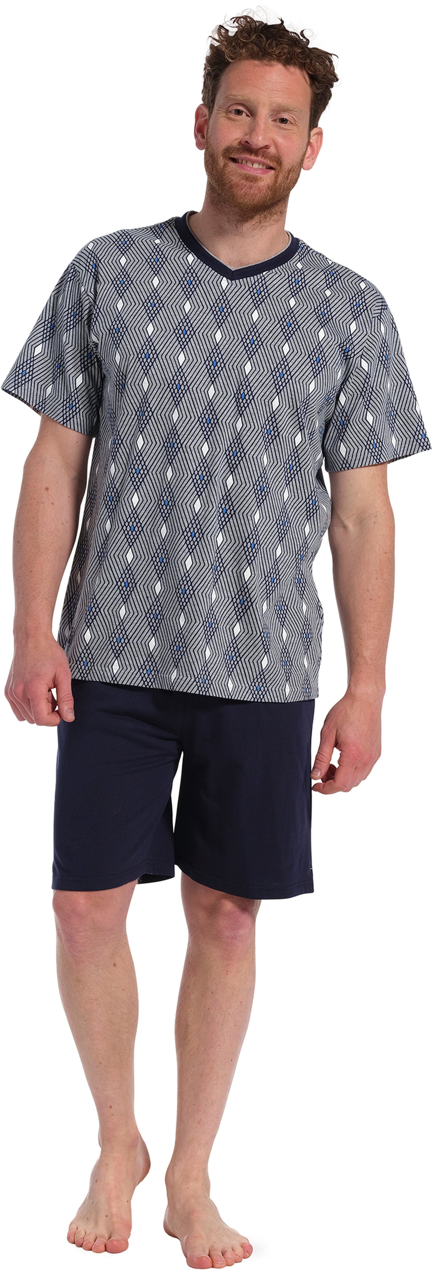 Pastunette Schlafanzug Herren Shorty (2 Modisches tlg) Design Schlafanzug