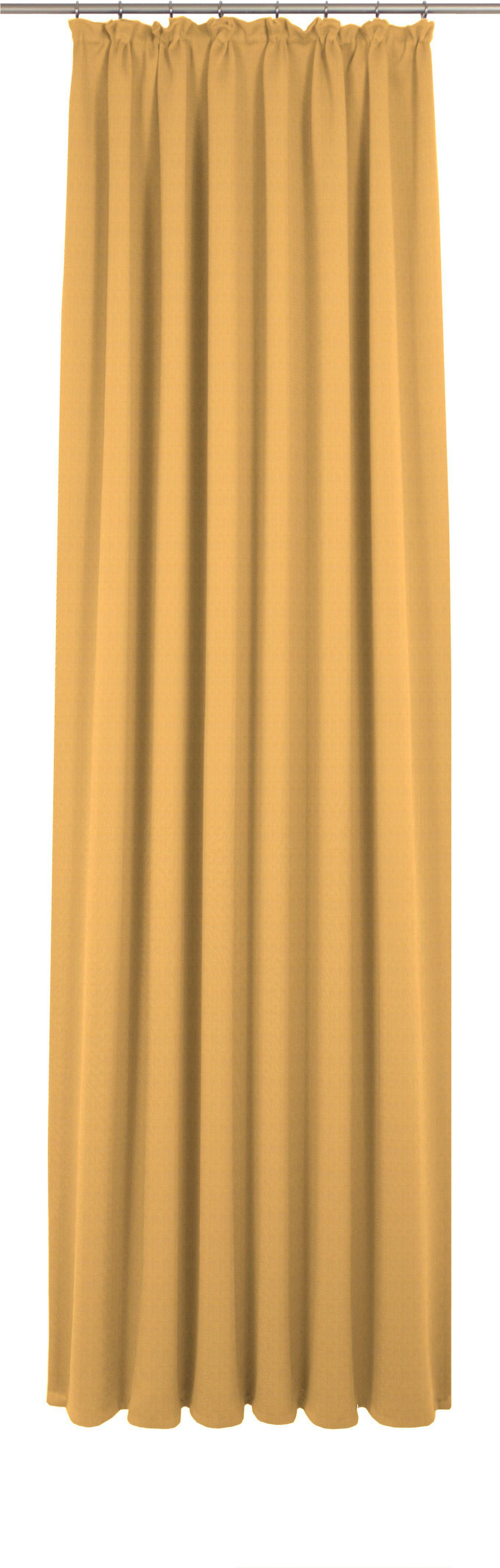 Vorhang Uni Collection, Wirth, Kräuselband (1 St), blickdicht, nach Maß gelb | Fertiggardinen