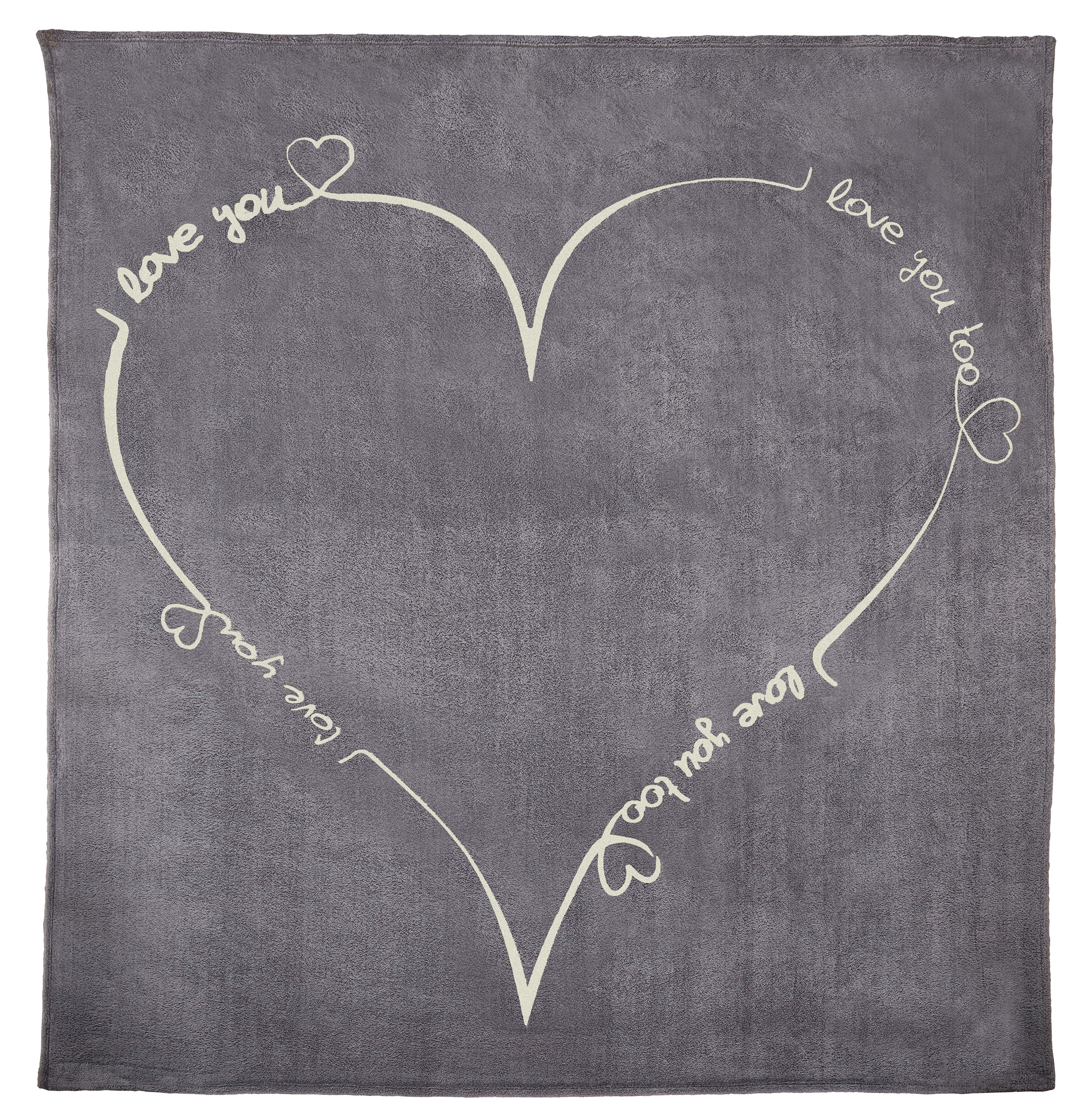 Wohndecke Love you (Glow in the Dark), One Home, Kuscheldecke flauschig warm und kuschelig weich