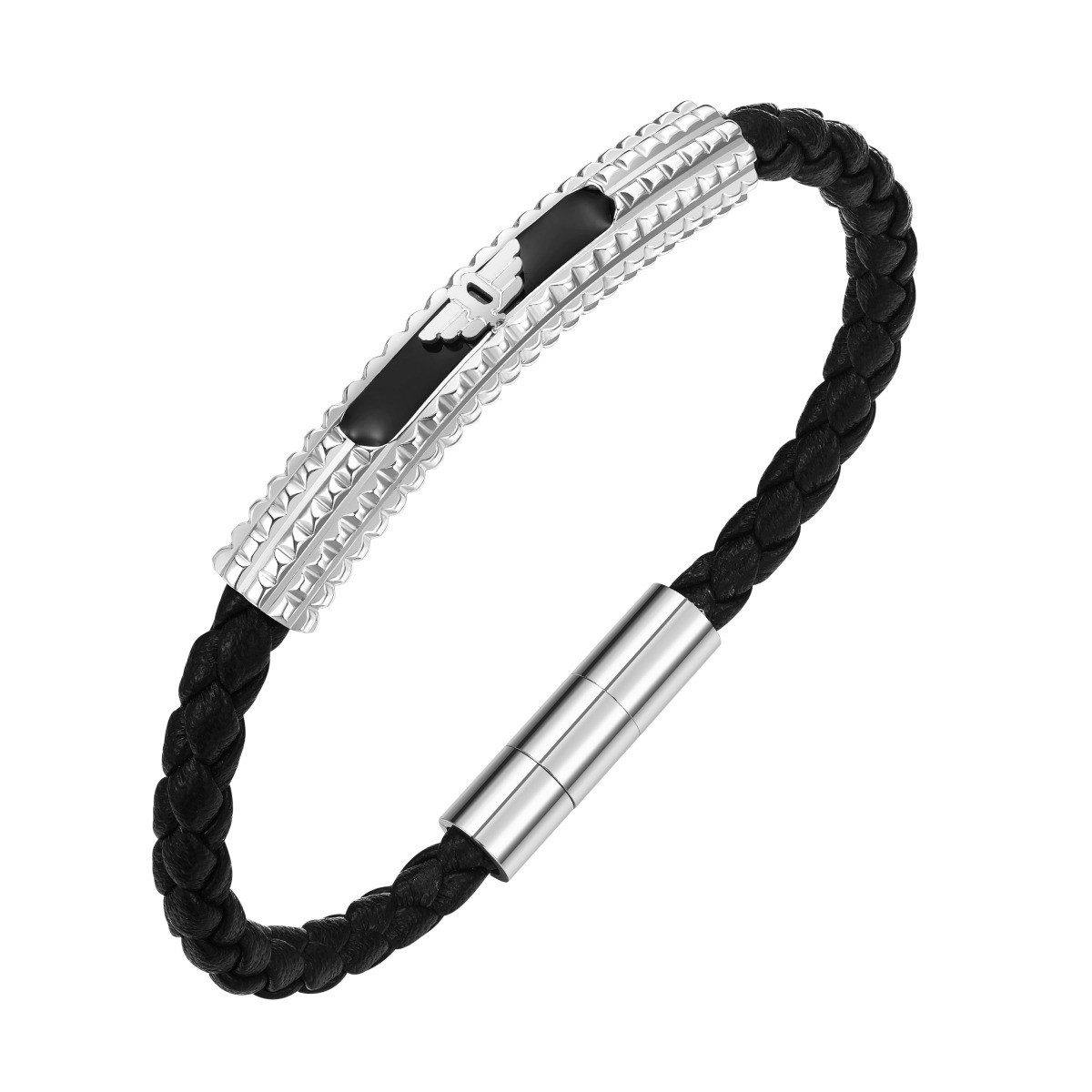Armband Police PEAGB0001102 Armband Herren Urban Texture Leder Edelstahl Schwa