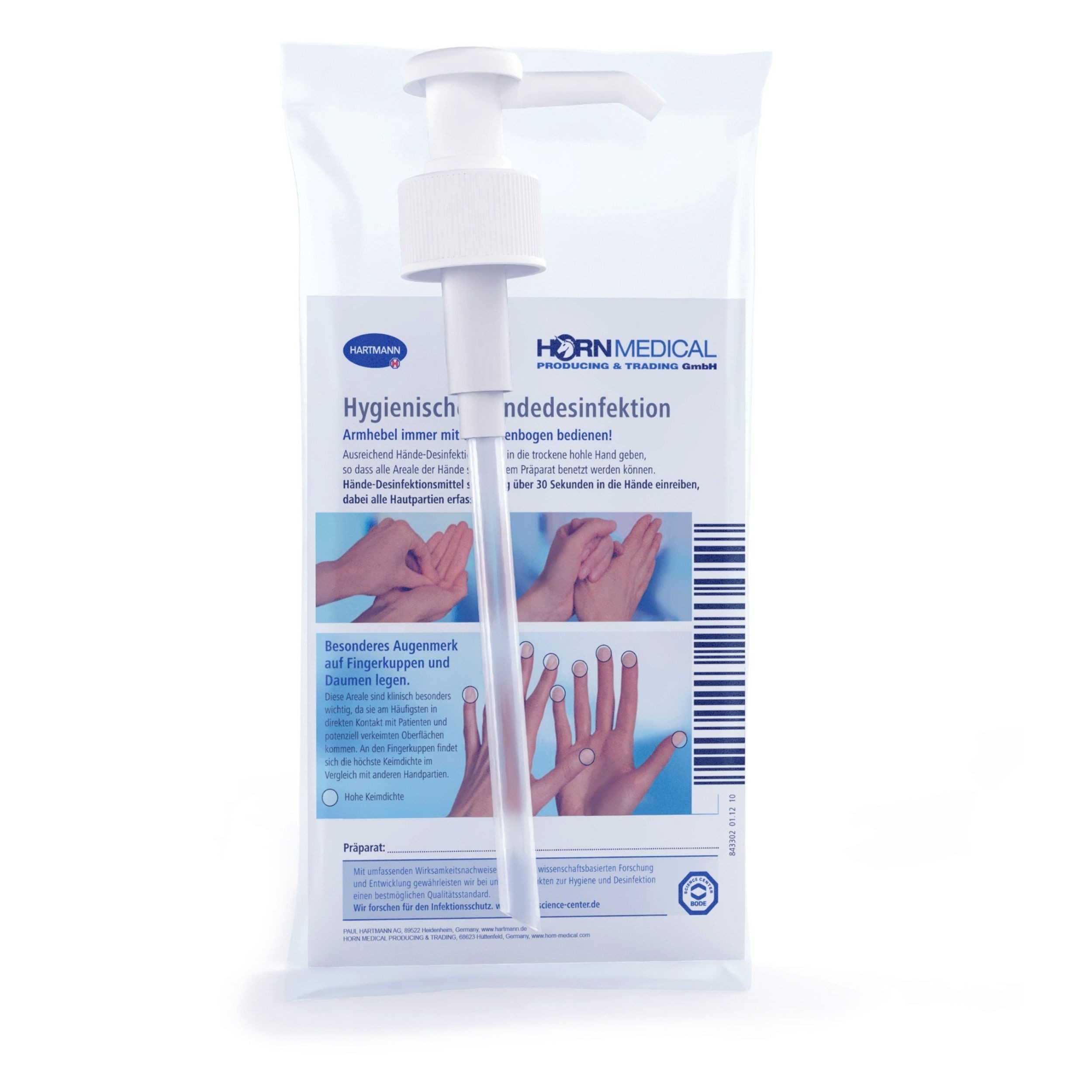 Horn Medical Desinfektionsmittelspender Horn Medical Dosierpumpe -Размер wählbar-, (transportgesichert, 2,2ml Hubvolumen), passend für Sterillium, Virugard, Desderman etc.