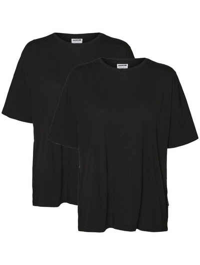 Noisy may T-Shirt Oversized T-Shirt 2-er Stück Pack Basic Set NMMATHILDE (2-tlg) 4182 in Schwarz-2