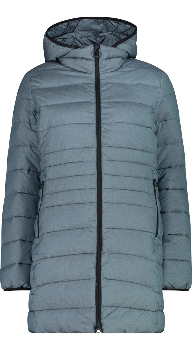 CMP Steppmantel WOMAN PARKA ZIP HOOD mit abnehmbarer Kapuze, sportlicher Stil, aus Nylon und Polyester