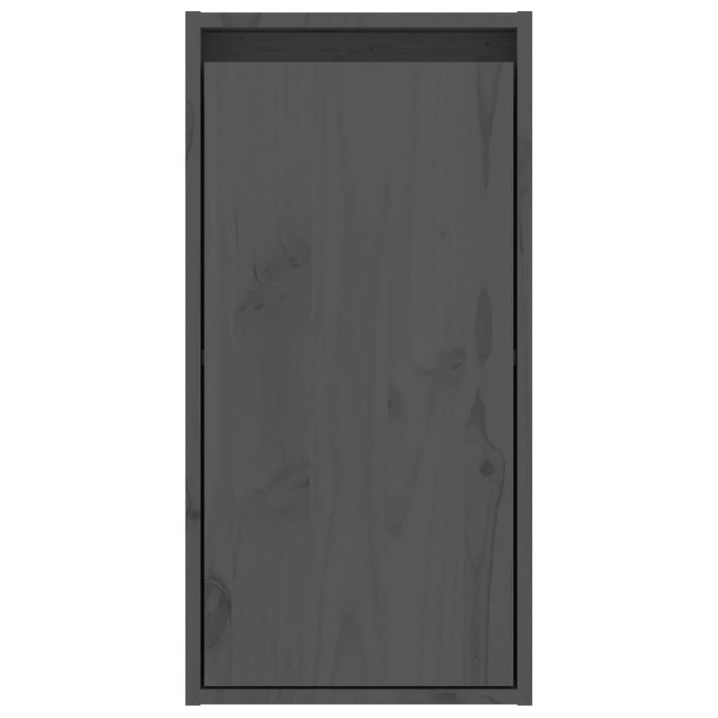 30x30x60 Wandschrank Grau Schränkchen vidaXL Massivholz Regal Kiefer cm
