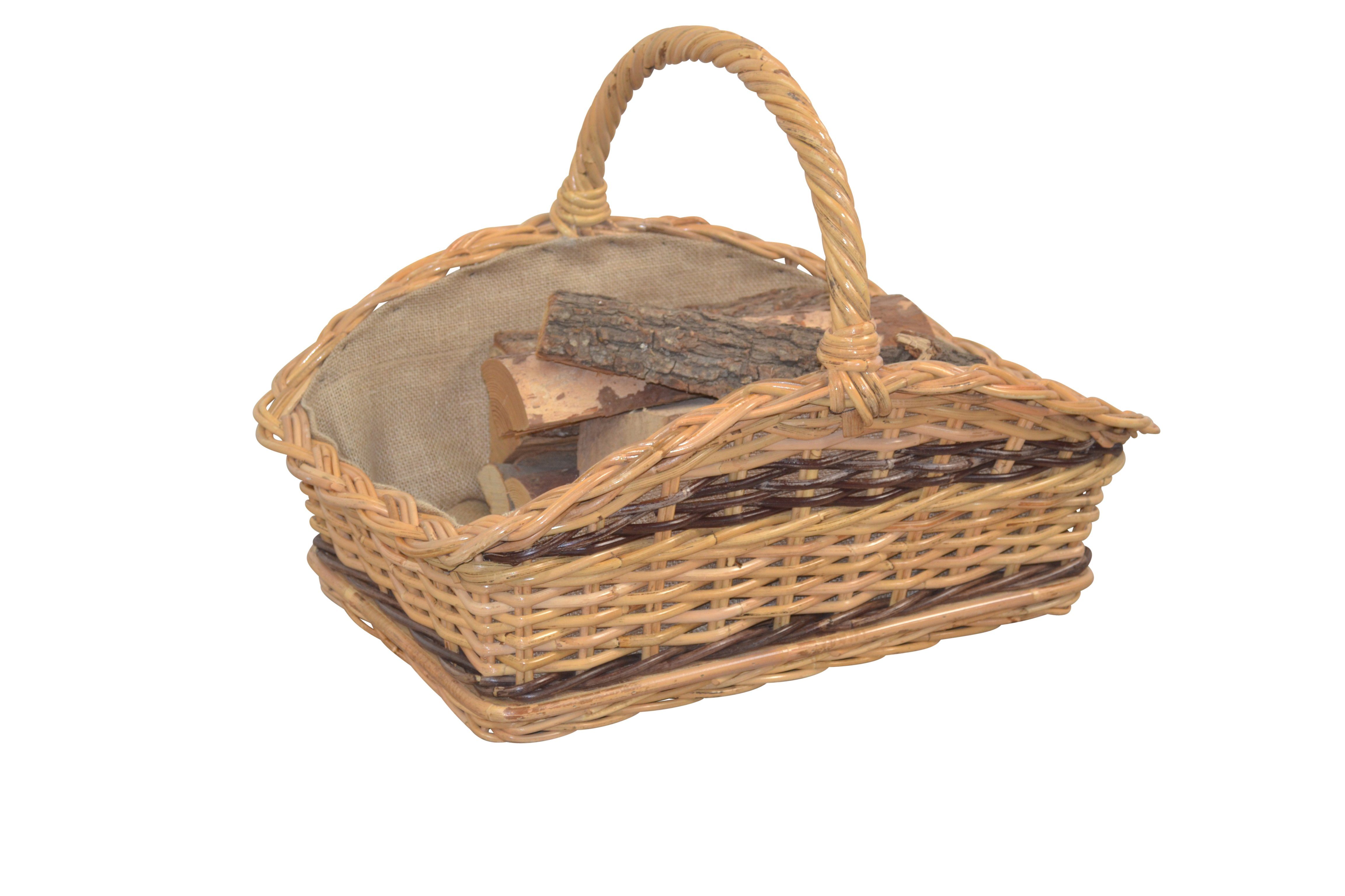 moebel-direkt-online Kaminholzkorb Kubu-Rattankorb, handgeflochten, Handgef günstig online kaufen