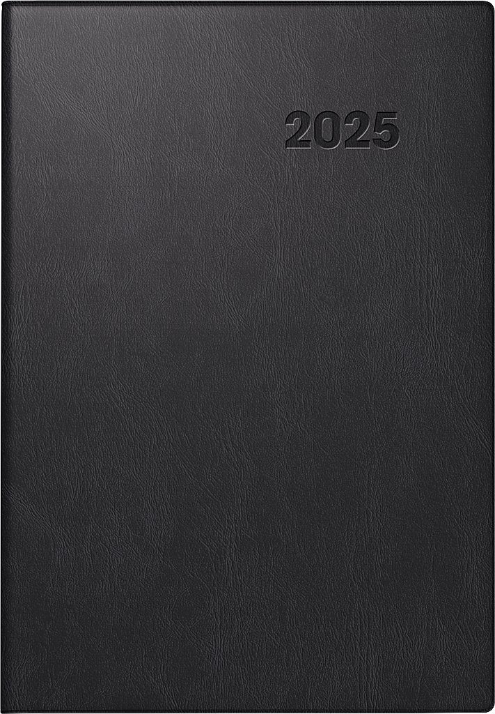 BRUNNEN Taschenkalender 2025 Brunnen Taschenkalender7x10cm sw 2S/1W, Terminkalender, Terminplaner