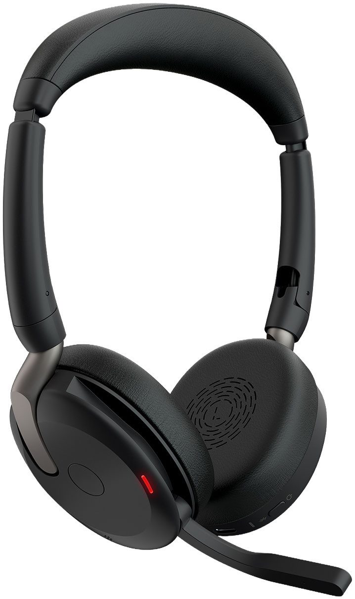 Jabra Evolve2 65 Flex Kopfhörer (Active Noise Cancelling (ANC), Rauschunterdrückung, Sprachsteuerung, Stummschaltung, Alexa, Bluetooth)