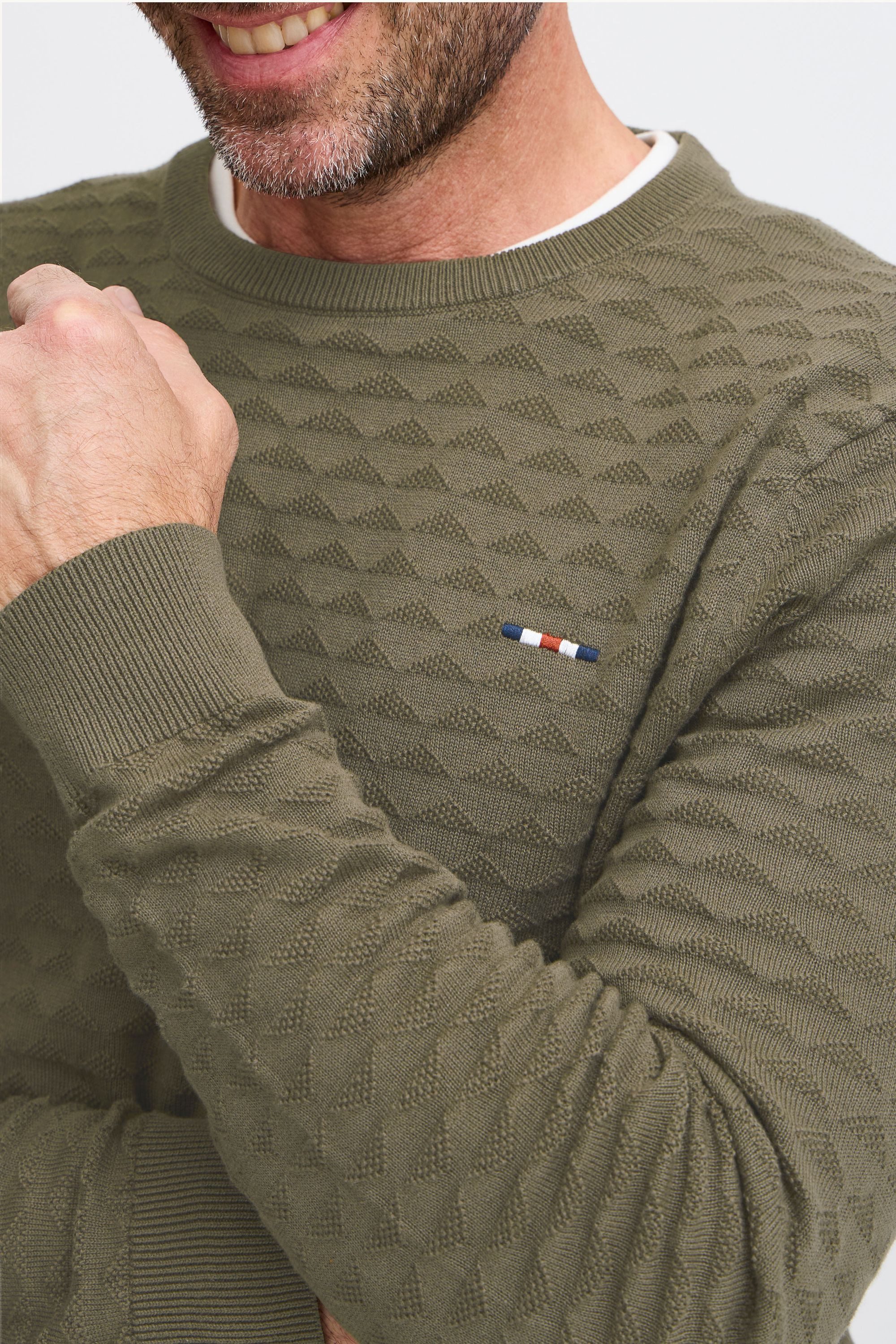 FQ1924 Strickpullover FQKyle Modischer Langarmpullover