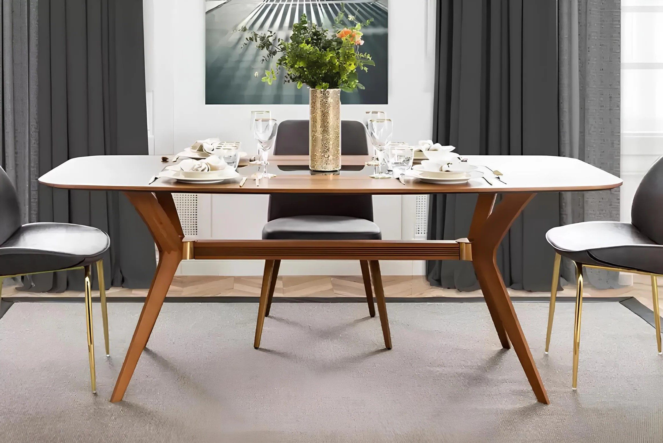 Xlmoebel Esstisch Luxuriöser Holztisch im italienischen Design für Ihr Esszimmer, Made in Europa