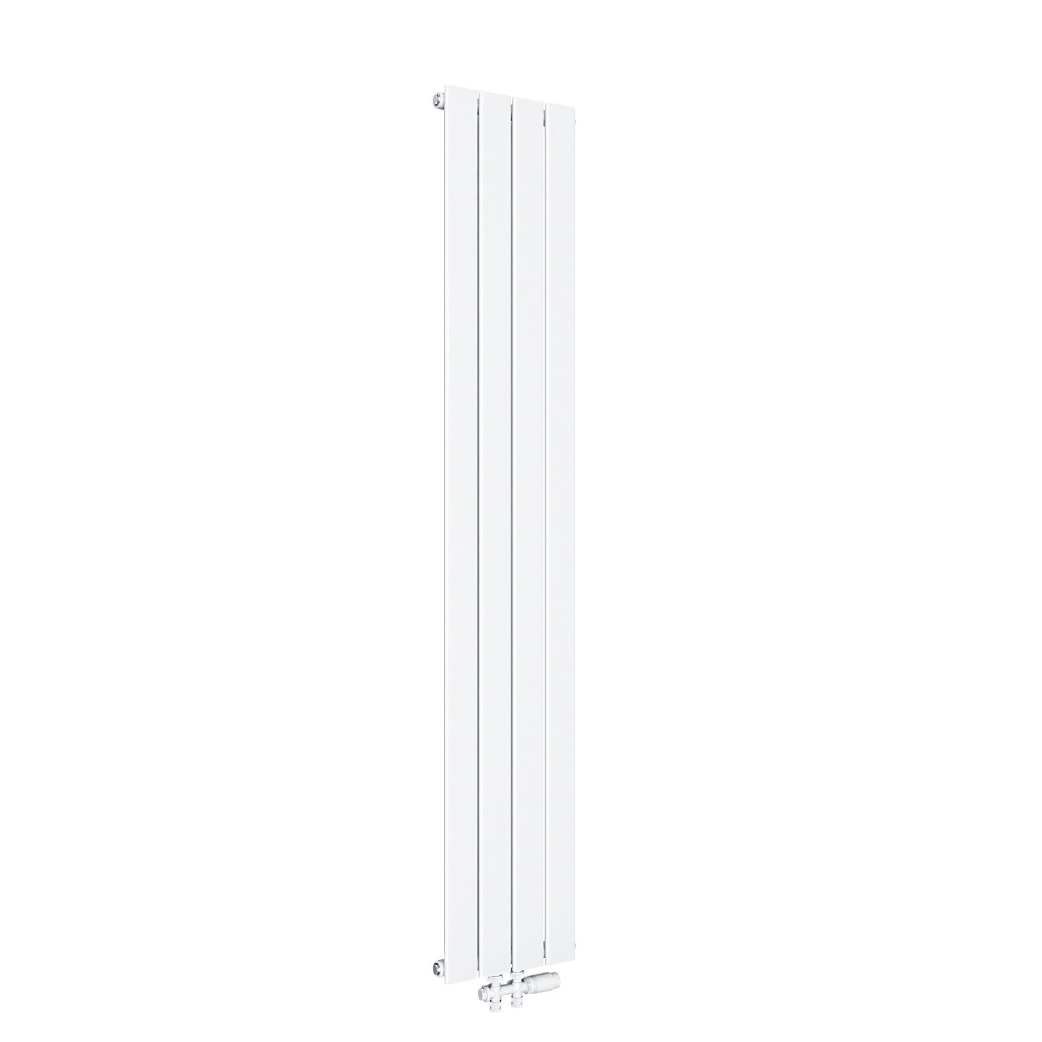 ELEGANT Heizkörper Design heizkörper Flach Vertikal Mittelanschluss Weiß, 1600/1800x311mm mit Multiblock, Warmwasser, Einlagig / Doppellagig