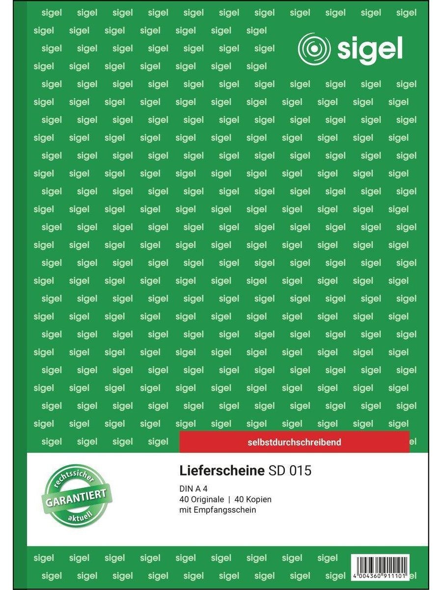 Sigel Notizblock Lieferscheine selbstdurchschreibend 2 fach 40 Sätze A4