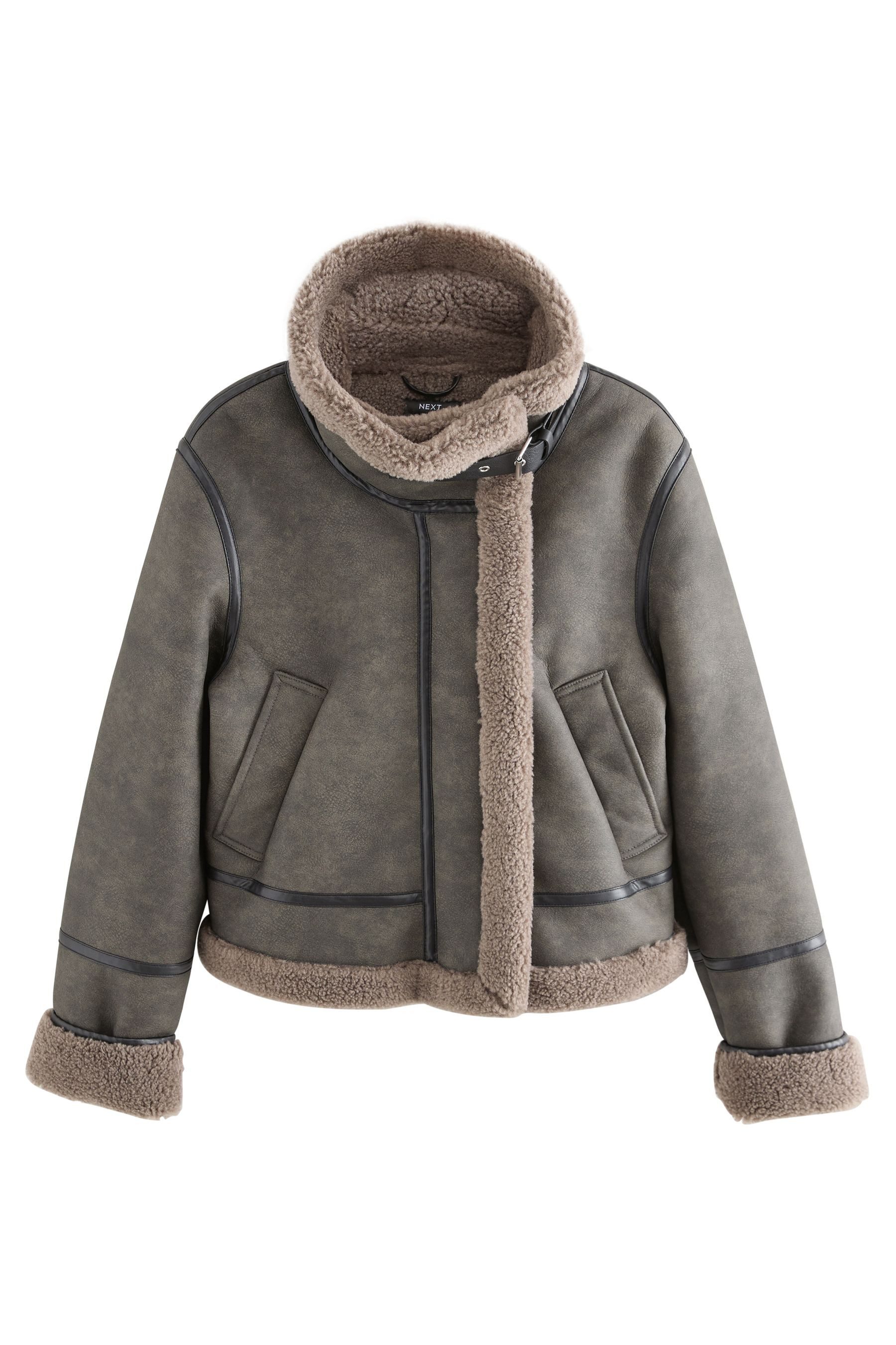 Next Pilotenjacke Pilotenjacke mit Borgfutter, Kurzgröße günstig online kaufen