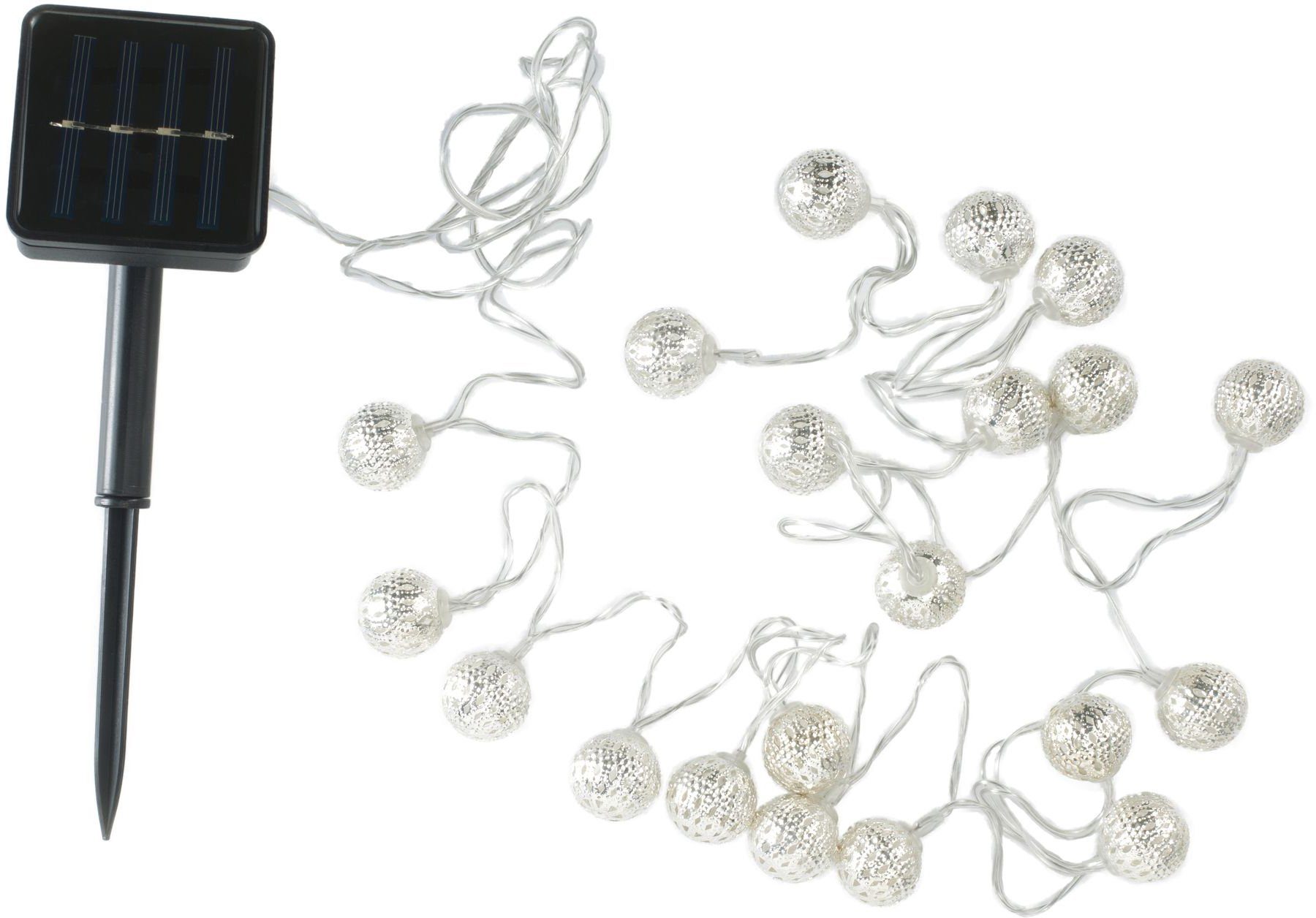 Pauleen LED-Lichterkette Sunshine Glamour, 20-flammig, 20-flammig, Solarbet günstig online kaufen