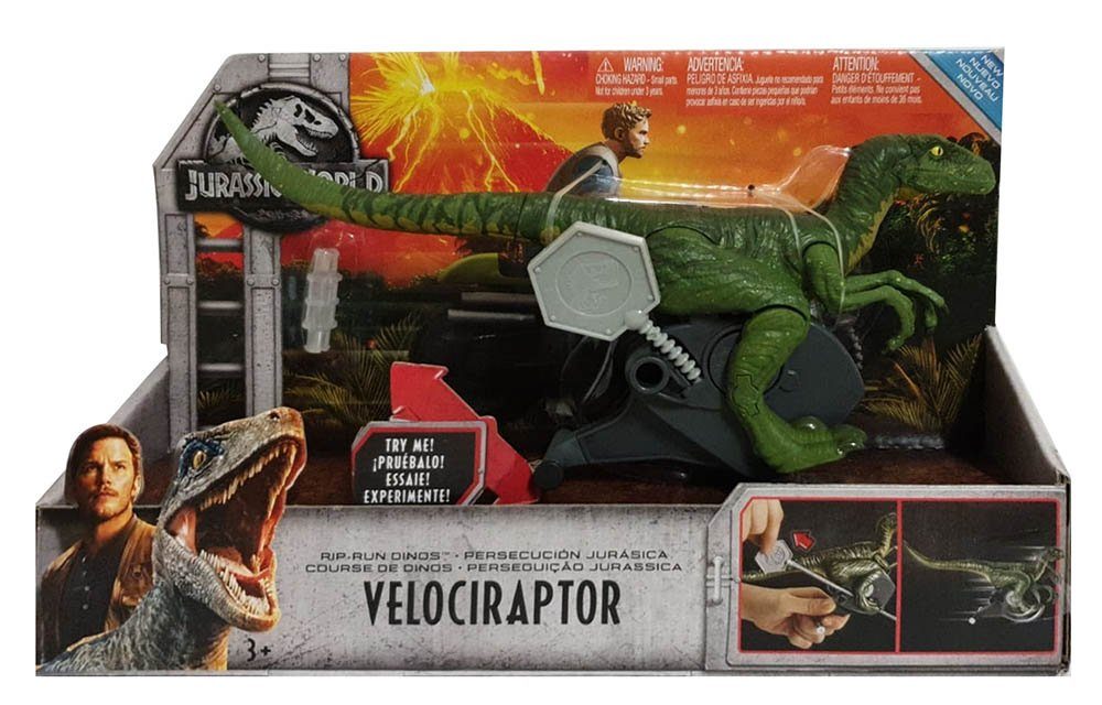 Mattel® Actionfigur Jurassic World Rip-Run Dinos Velociraptor FMM35