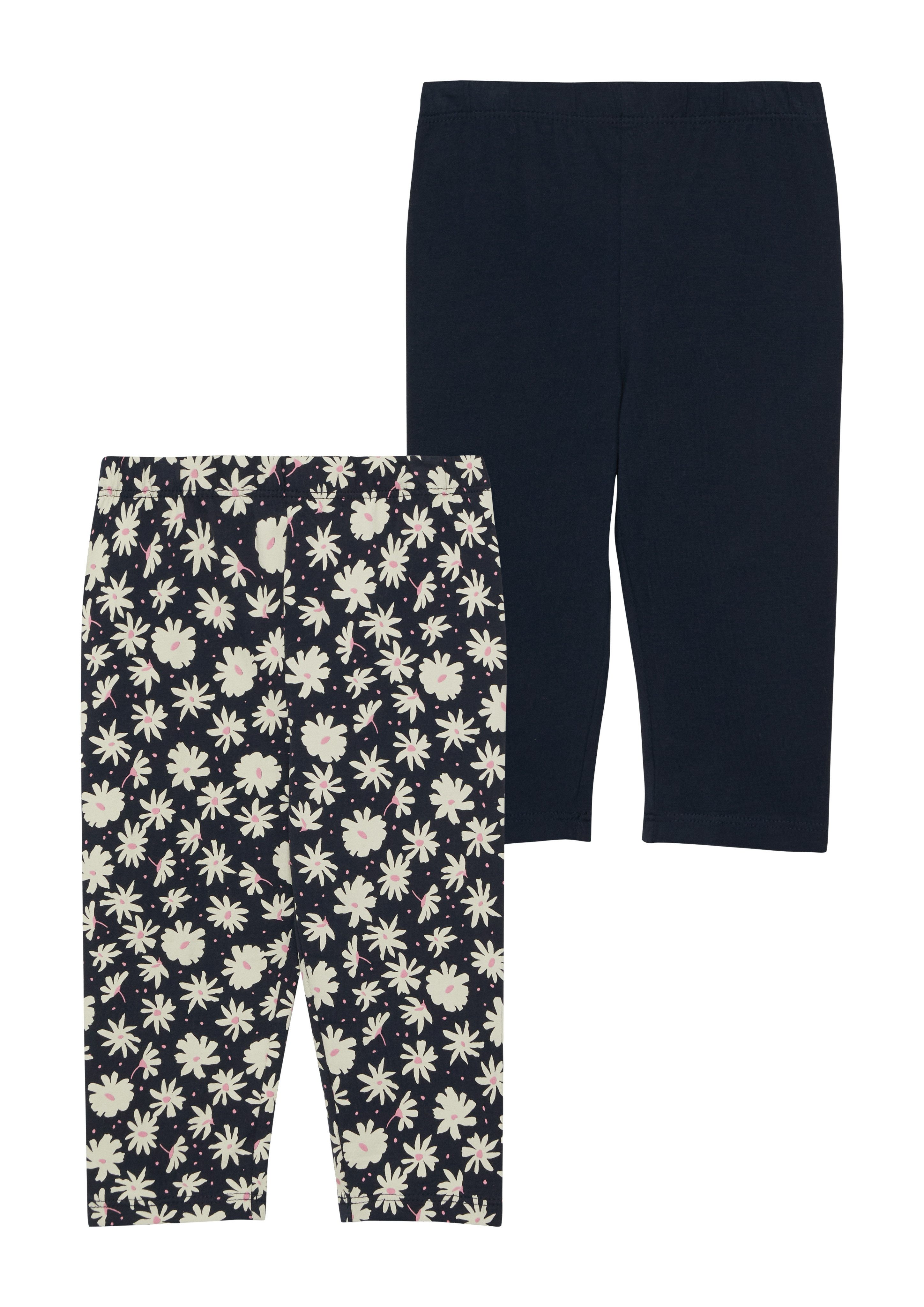 s.Oliver Junior 3/4-Leggings (2-tlg) im 2er Pack, aus Baumwollmischung, mit elastischem Bund