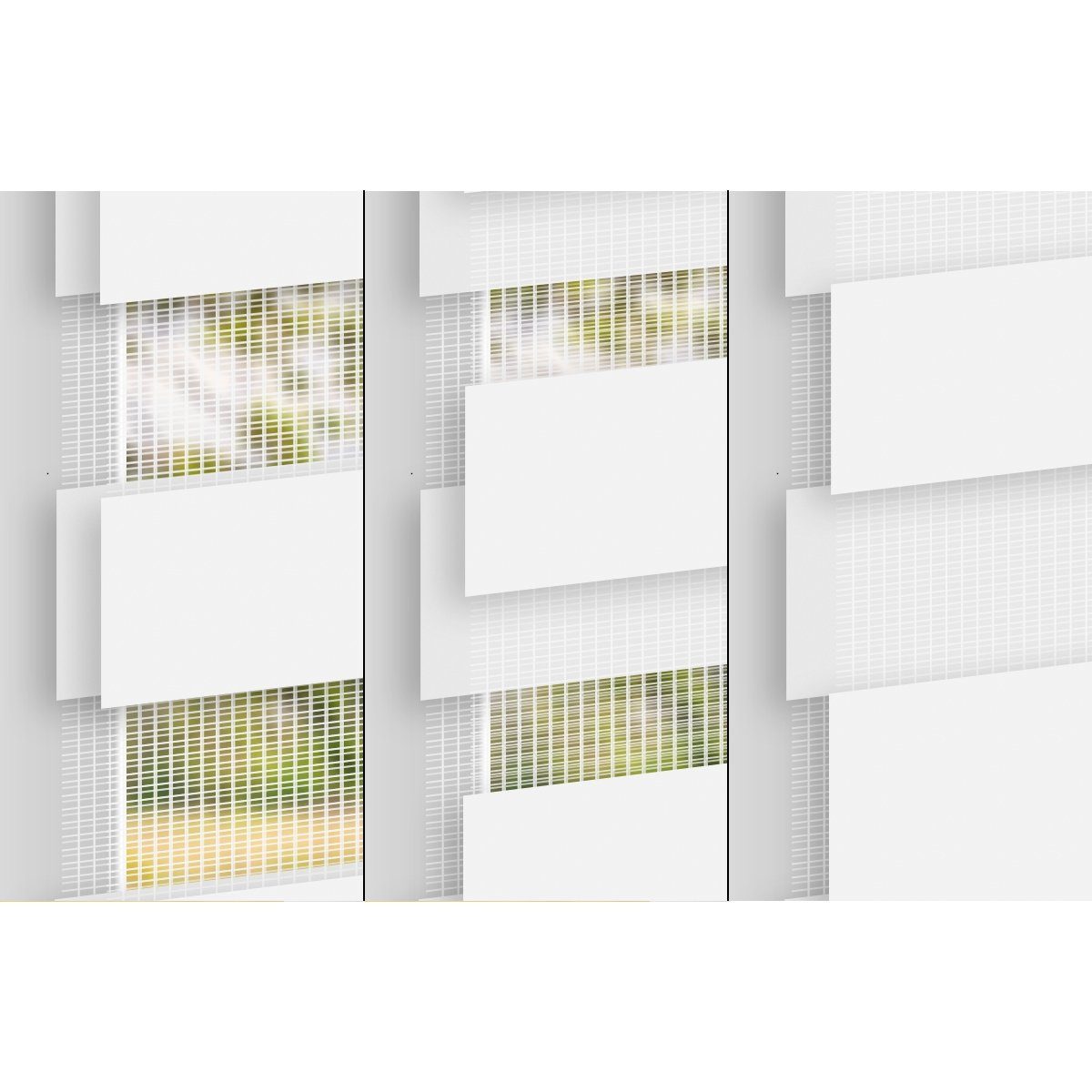 Doppelrollo weiß, 95x150 cm, Bohren Klemmträgern, Klemmfix Befestigungsmaterial Germany, Klemmfix, 95x150cm mit Weiß Klemmträgern ohne ECD
