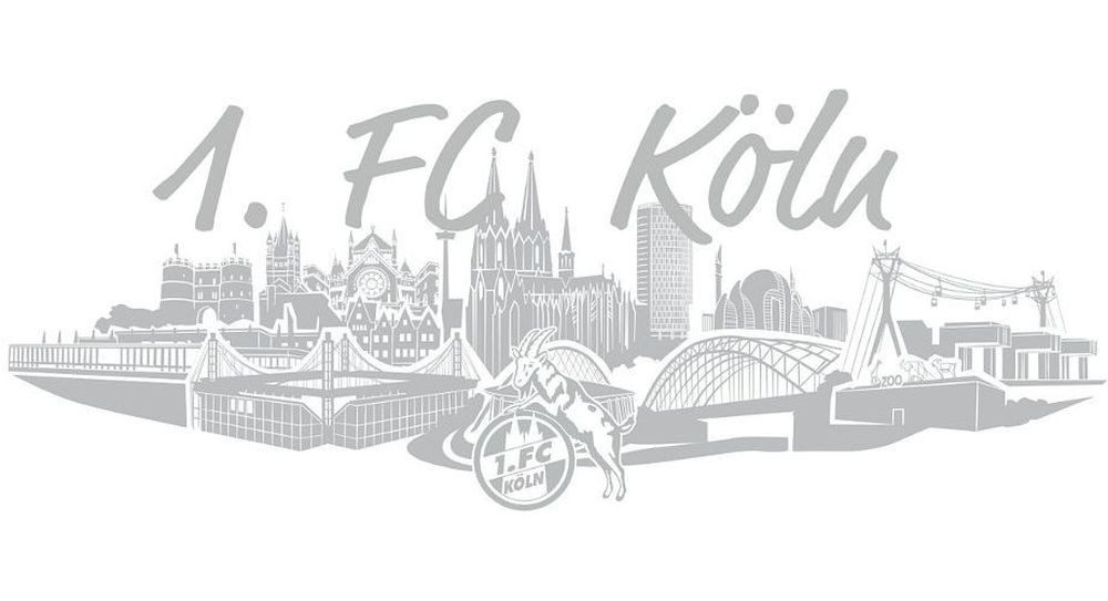 1. FC Köln Aufkleber Aufkleber Skyline