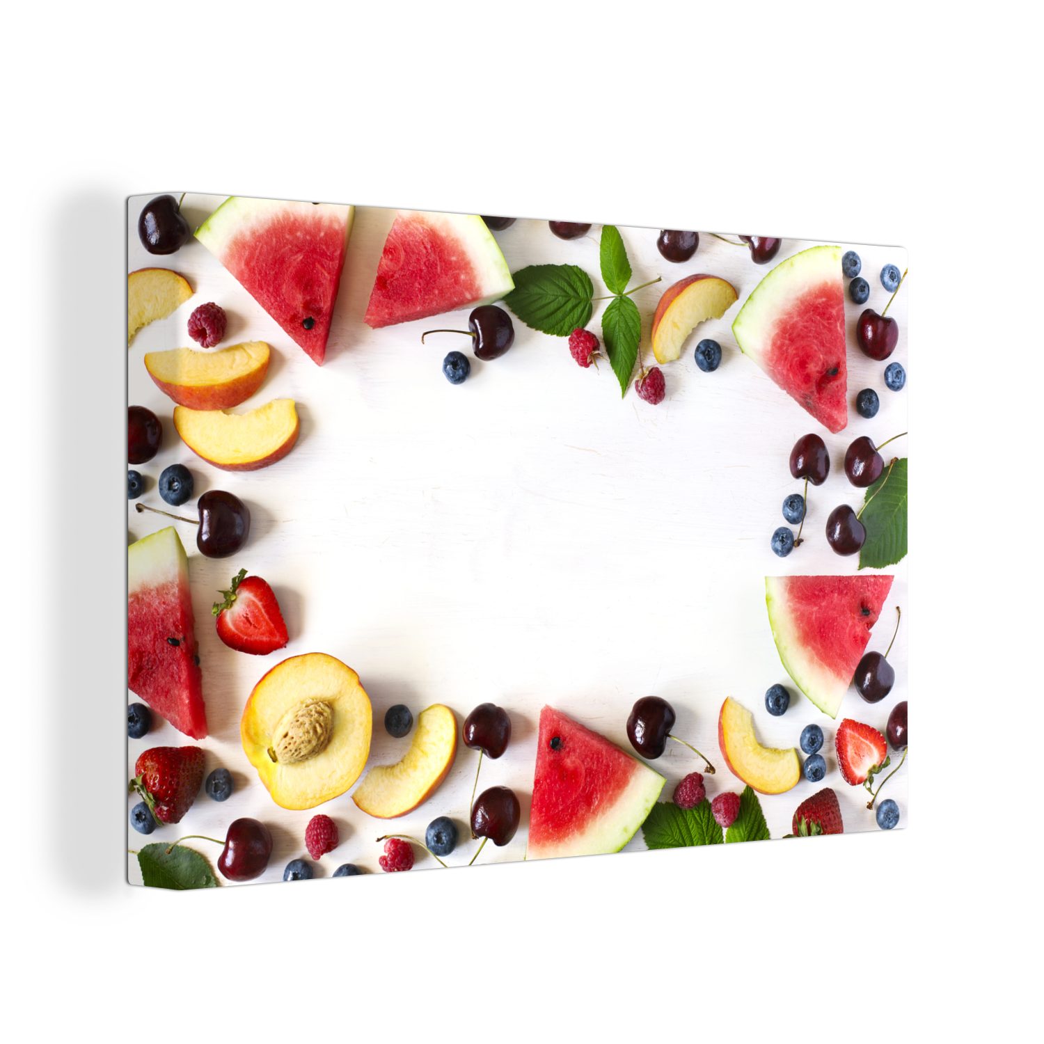 Gemüse OneMillionCanvasses® Obst, St), Leinwandbild Aufhängefertig, Wandbild 30x20 (1 Leinwandbilder, cm Muster - - Wanddeko,