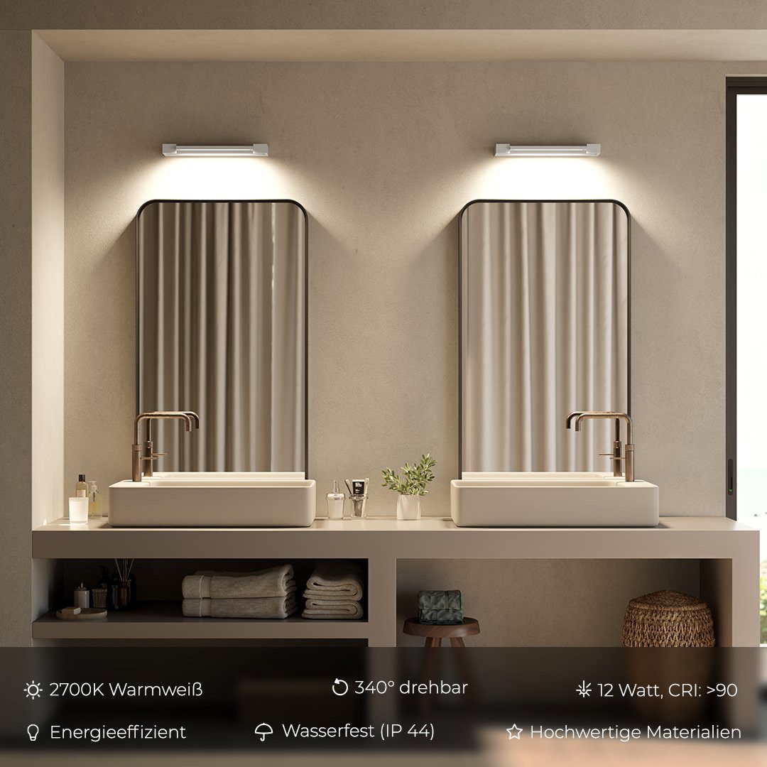 Neona LED Wandleuchte LINEA, 340° drehbares Leuchtelement, LED fest integriert, Warmweiß