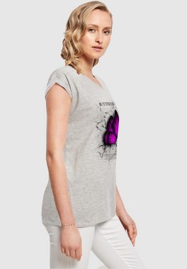 Merchcode T-Shirt Merchcode Damen Ladies Butterflies Extended Shoulder Tee (1-tlg)