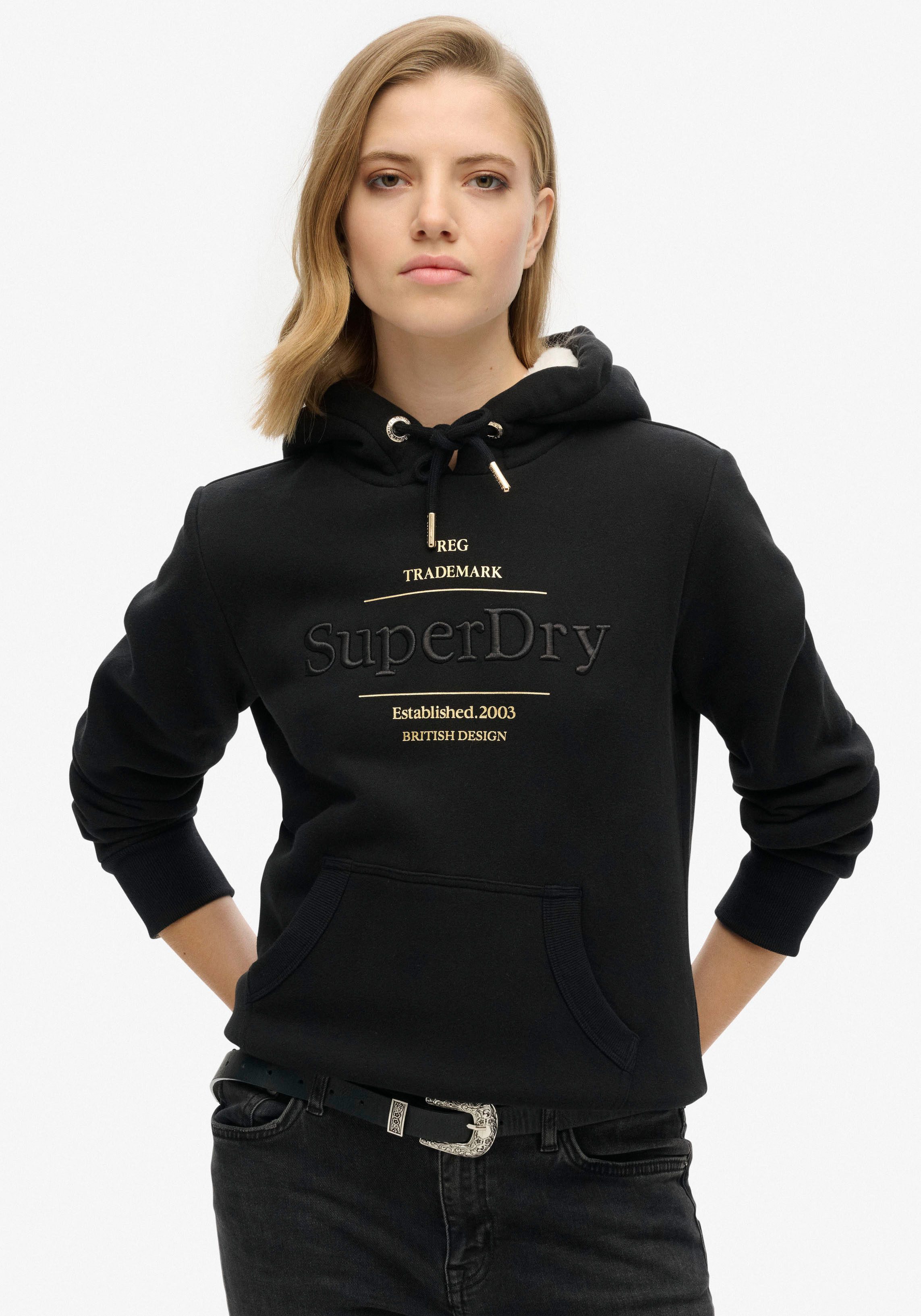 Kapuzensweatshirt Luxe Metallic Logo Hoodie