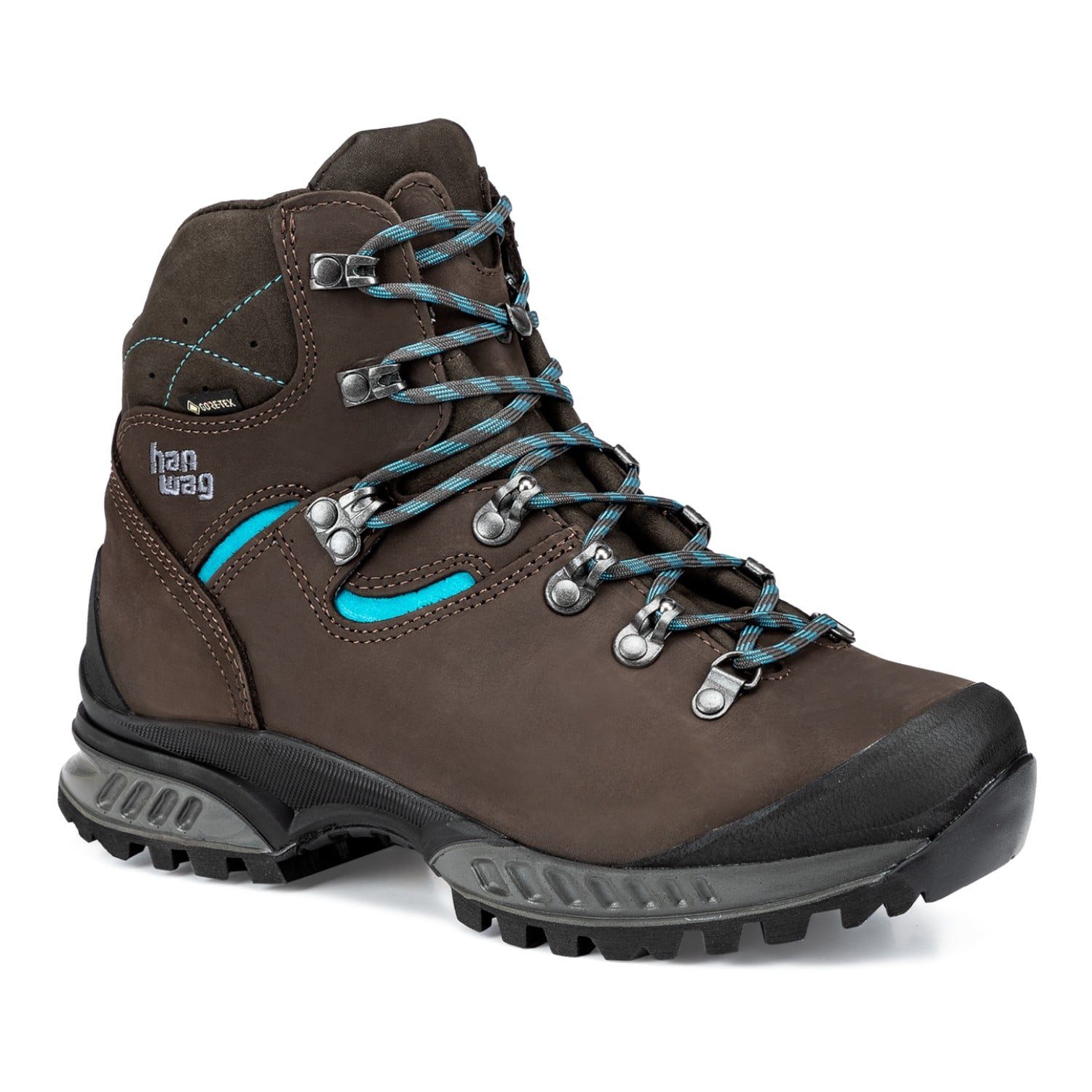 Hanwag Tatra II Lady GTX (Nubukleder, wasserdicht) moccabraun/ozeanblau Damen Wanderschuh