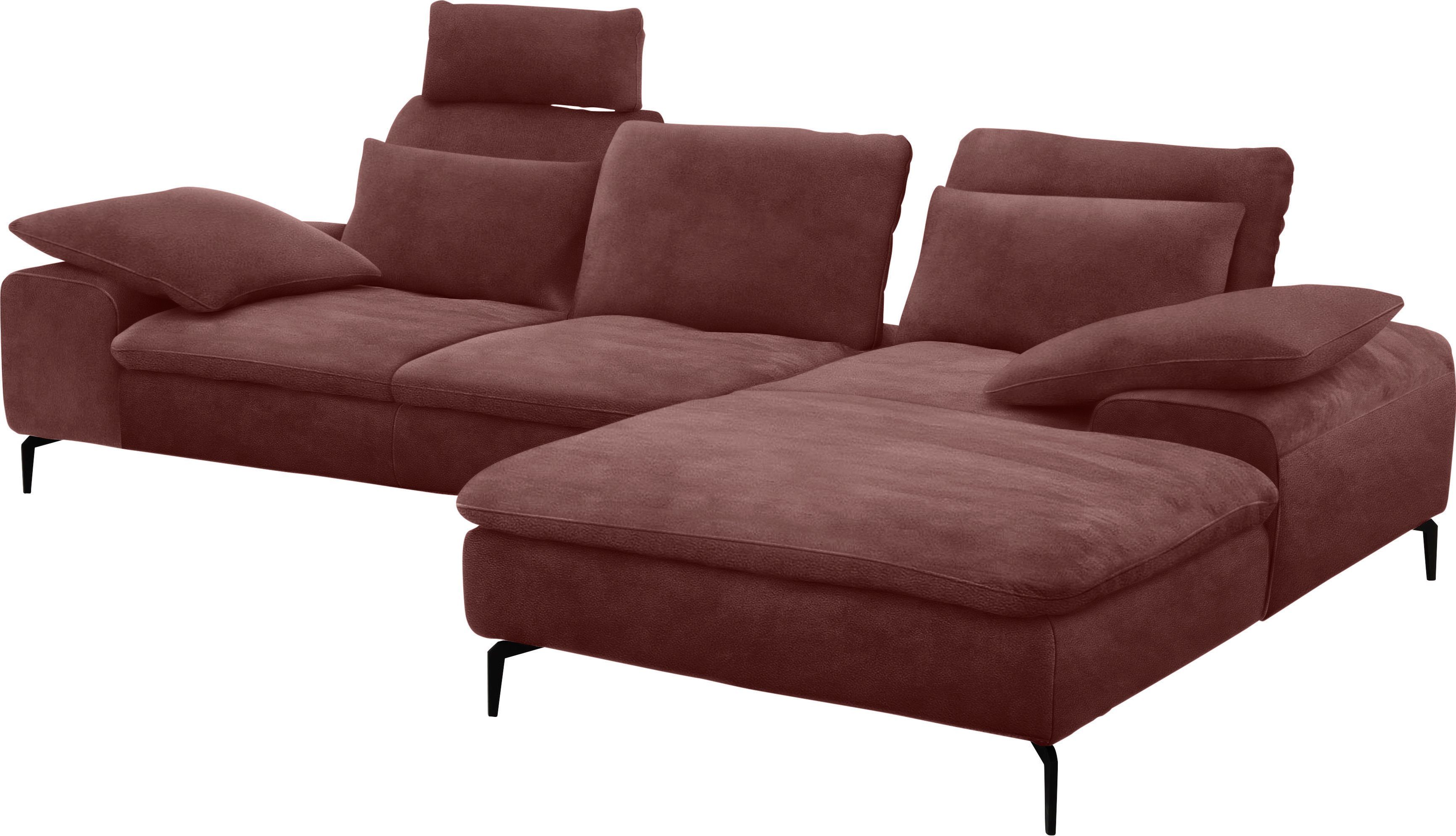 W.SCHILLIG Ecksofa valentinoo, Set, inklusive Hocker, mit Sitztiefenverstellung, Breite 299 cm