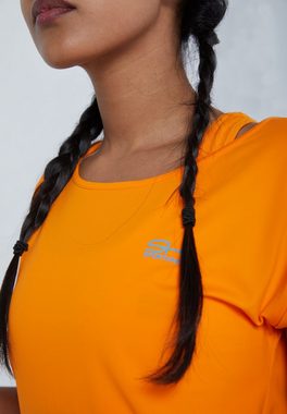 SPORTKIND Funktionsshirt Tennis Loose Fit Shirt Mädchen & Damen orange